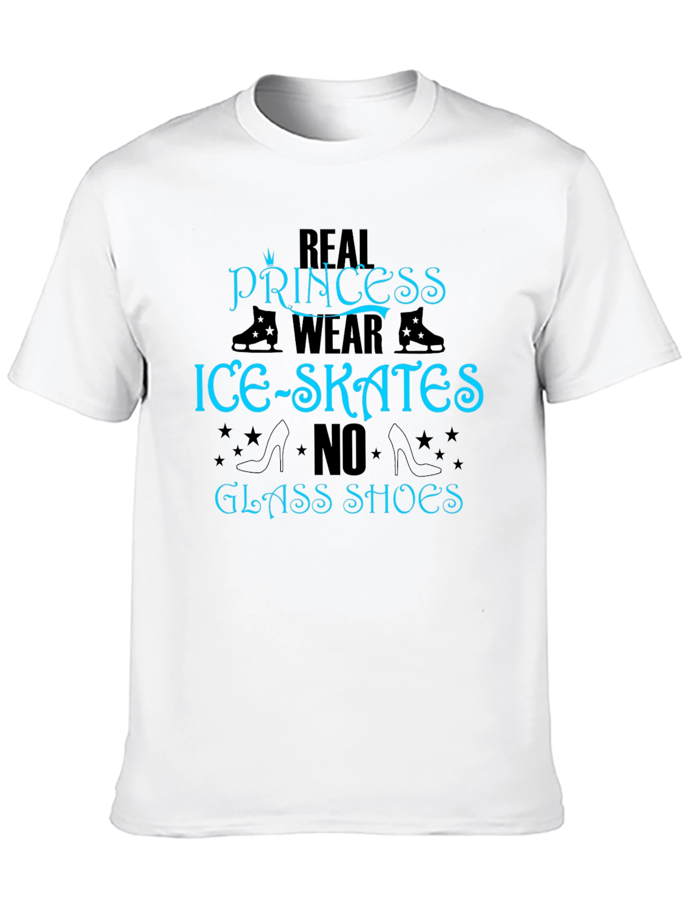 Real Princess Ice Skates T-Shirt - Black
