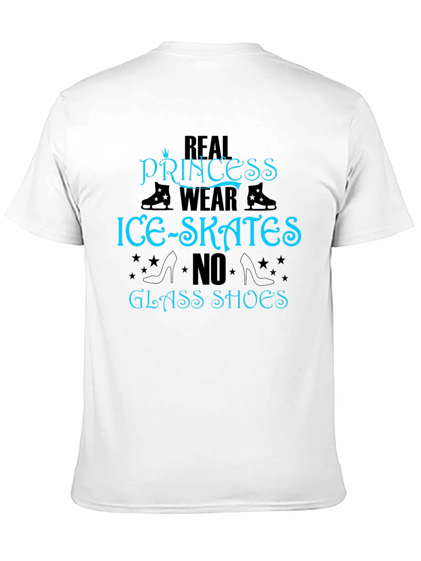 Real Princess Ice Skates T-Shirt - Black