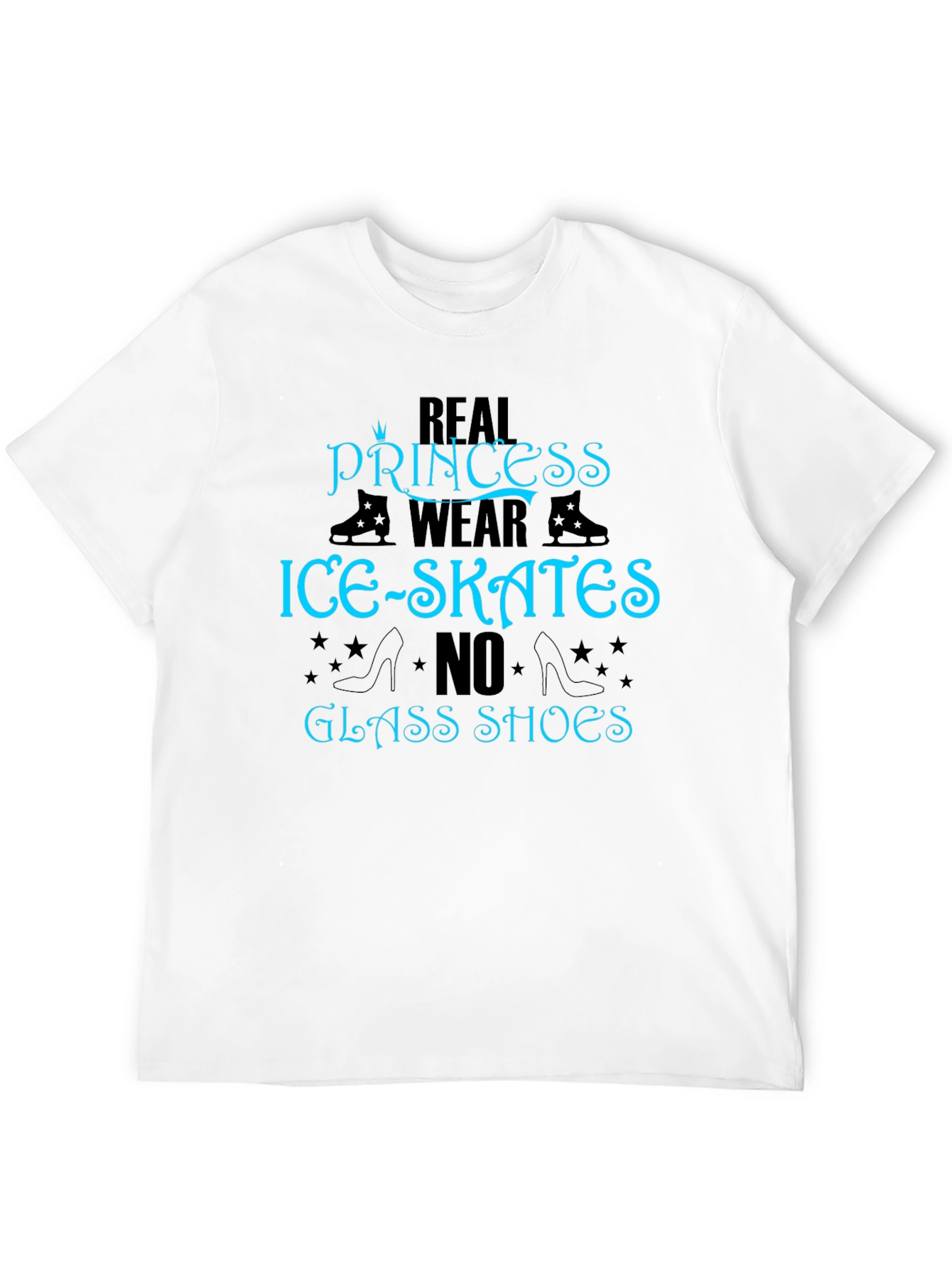 Real Princess Ice Skates T-Shirt - Black