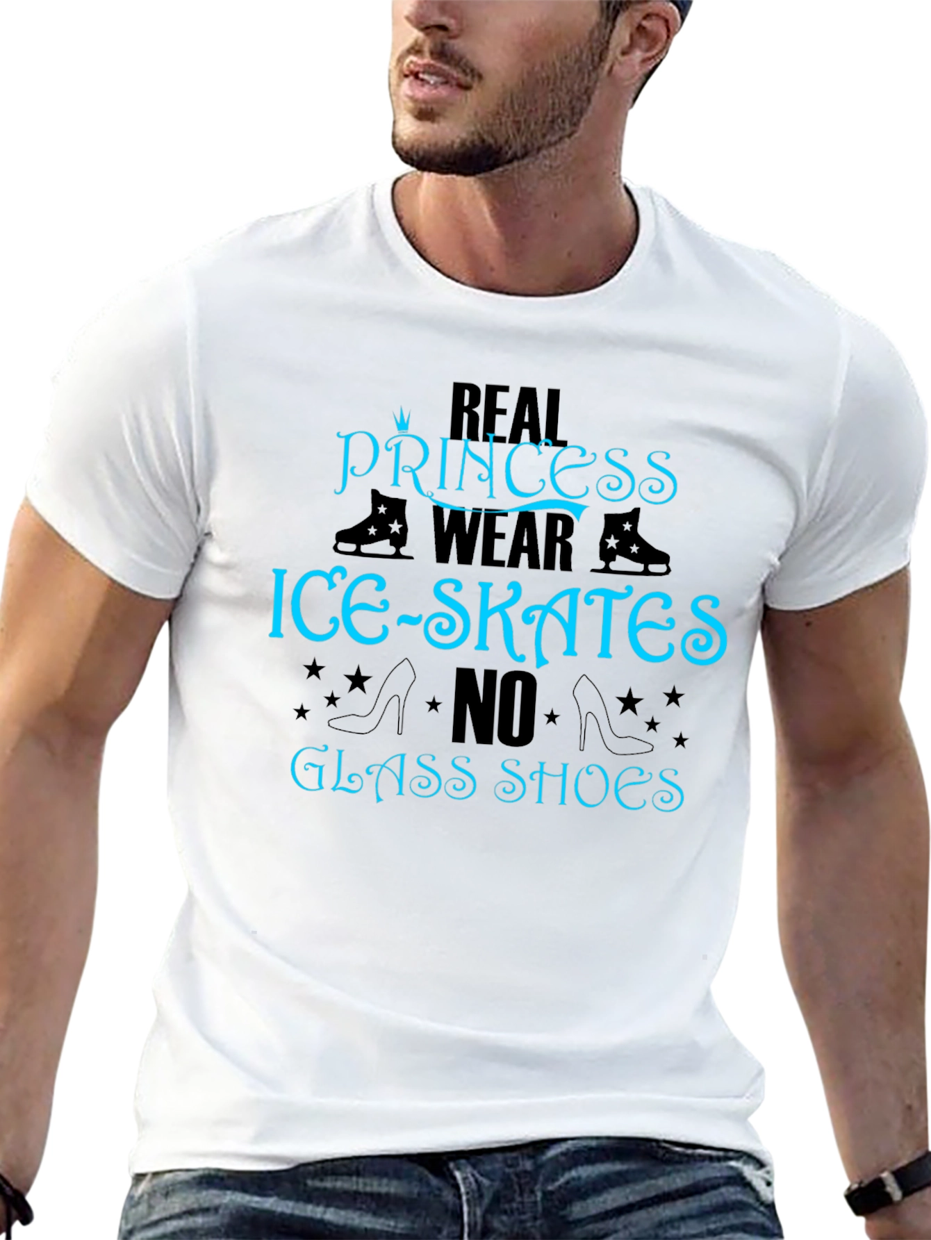 Real Princess Ice Skates T-Shirt - Black