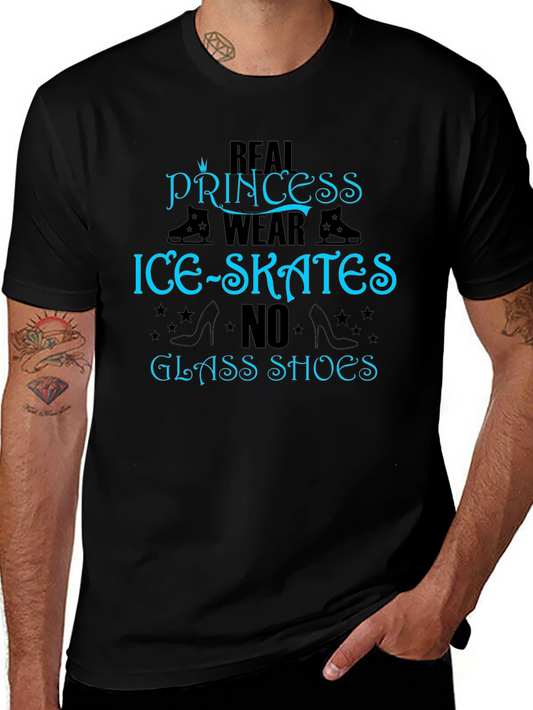 Real Princess Ice Skates T-Shirt - Black
