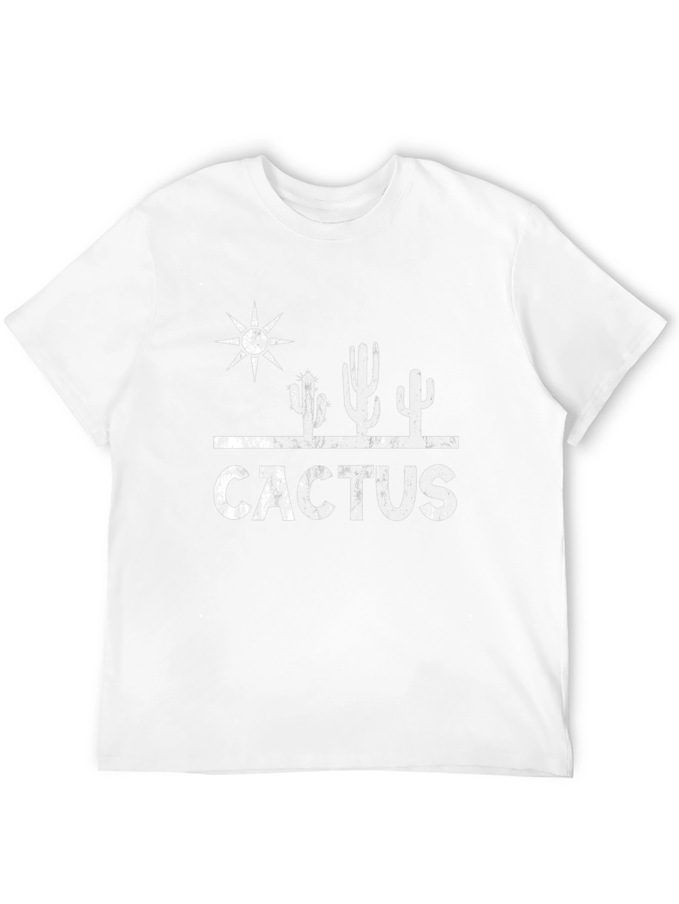 Cactus Graphic Print Black T-Shirt