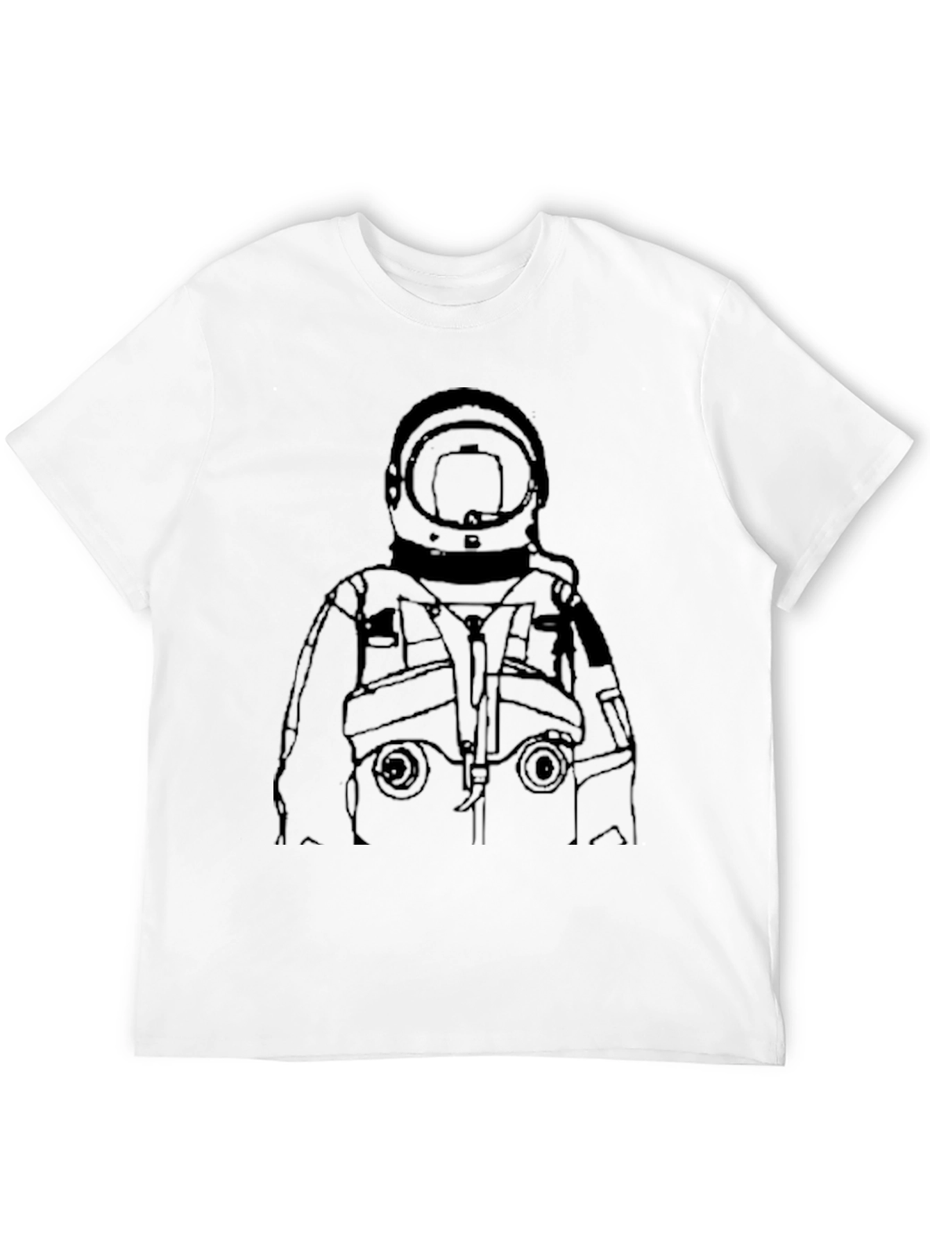 Astronaut Outline Graphic Tee - Black
