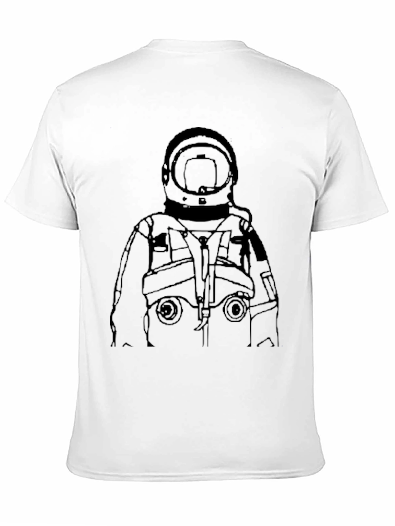 Astronaut Outline Graphic Tee - Black