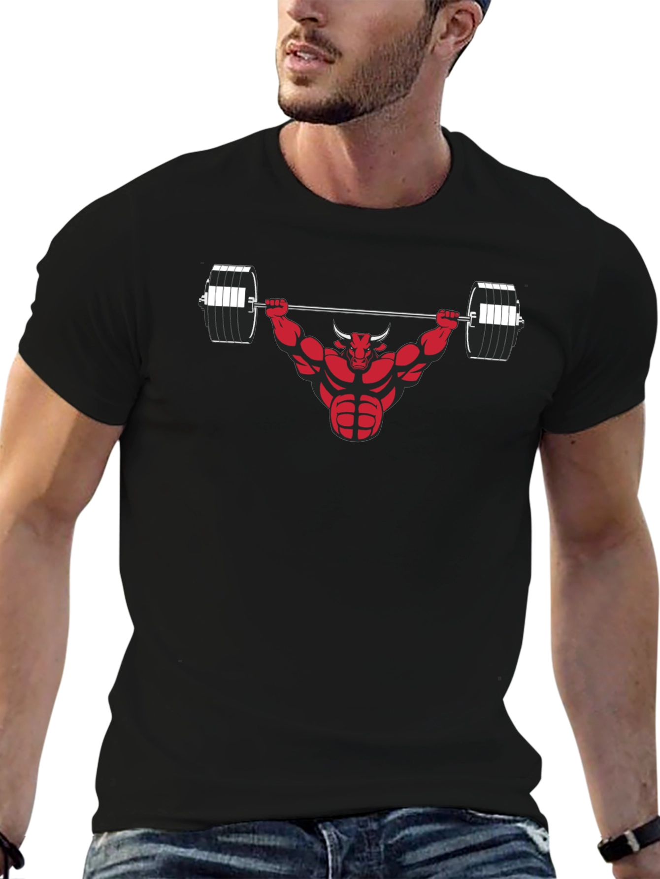 Bull Gym Weightlifting Graphic Tee