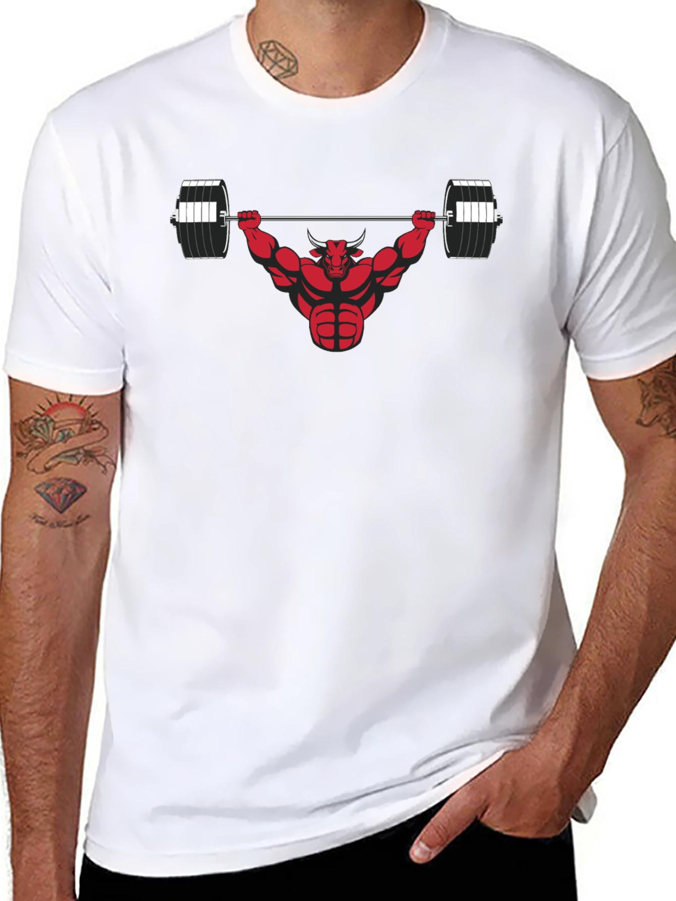 Bull Gym Weightlifting Graphic Tee
