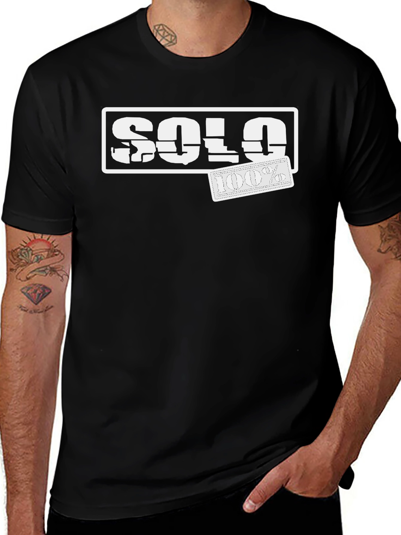 Solo 100% Black Graphic Tee