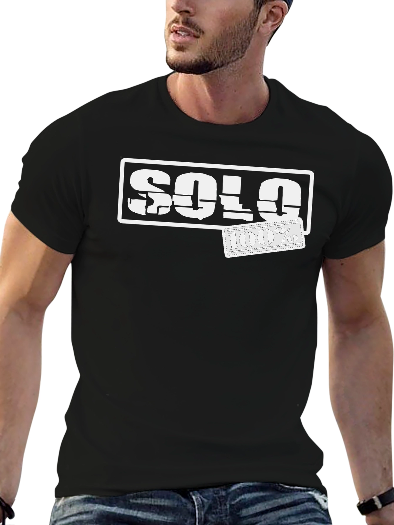 Solo 100% Black Graphic Tee