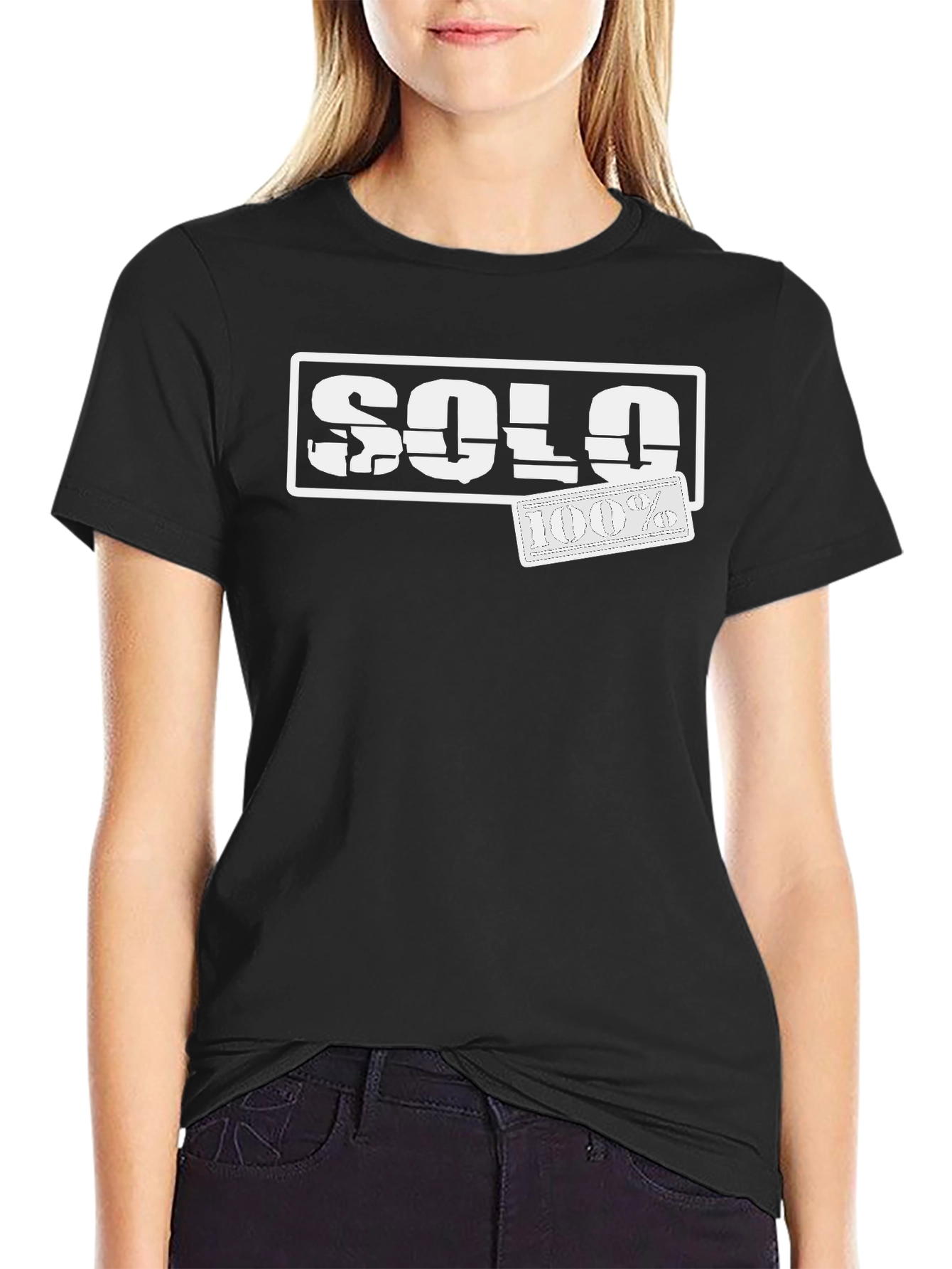 Solo 100% Black Graphic Tee