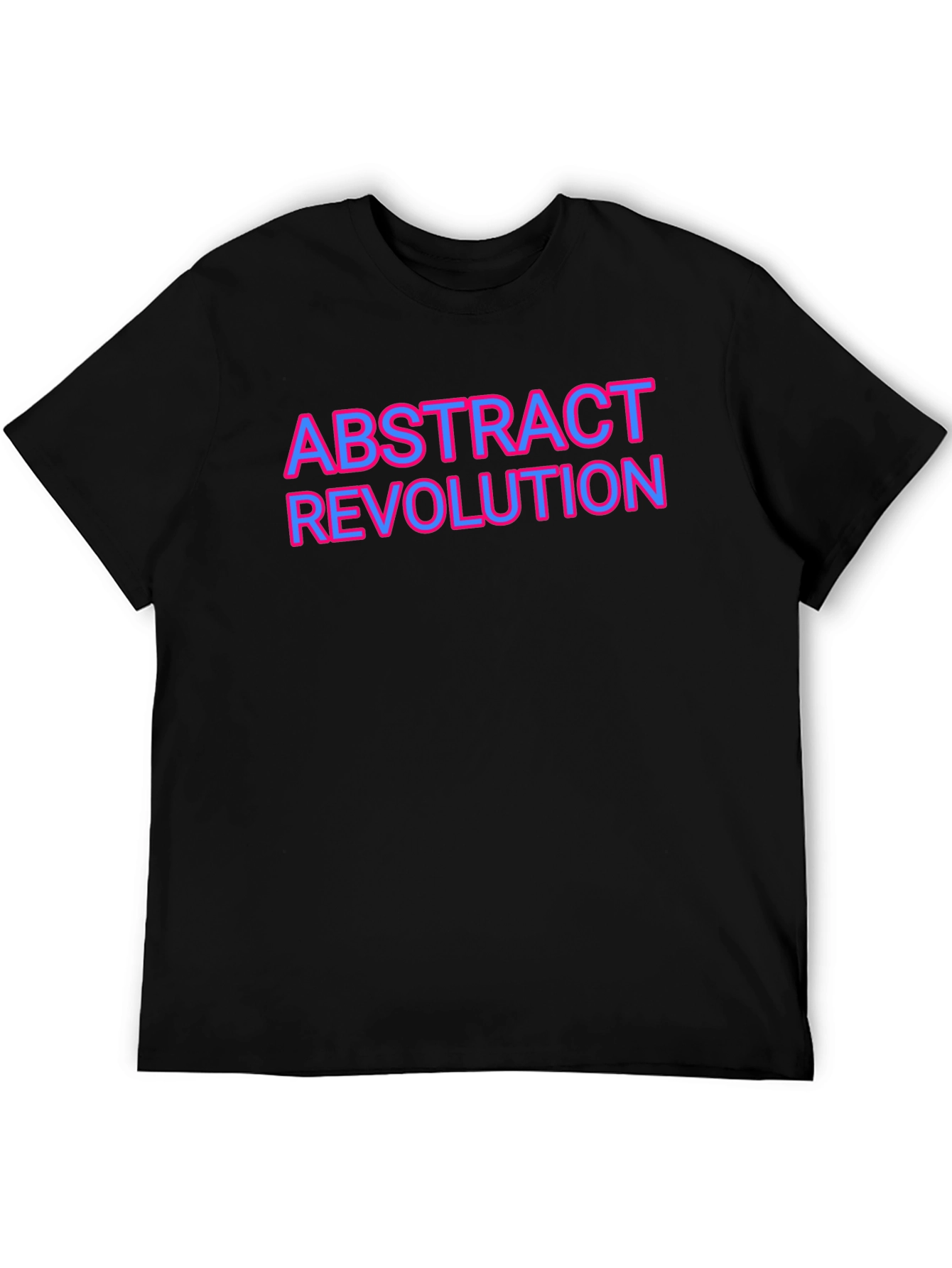 Abstract Revolution Graphic Tee - Black Cotton T-Shirt
