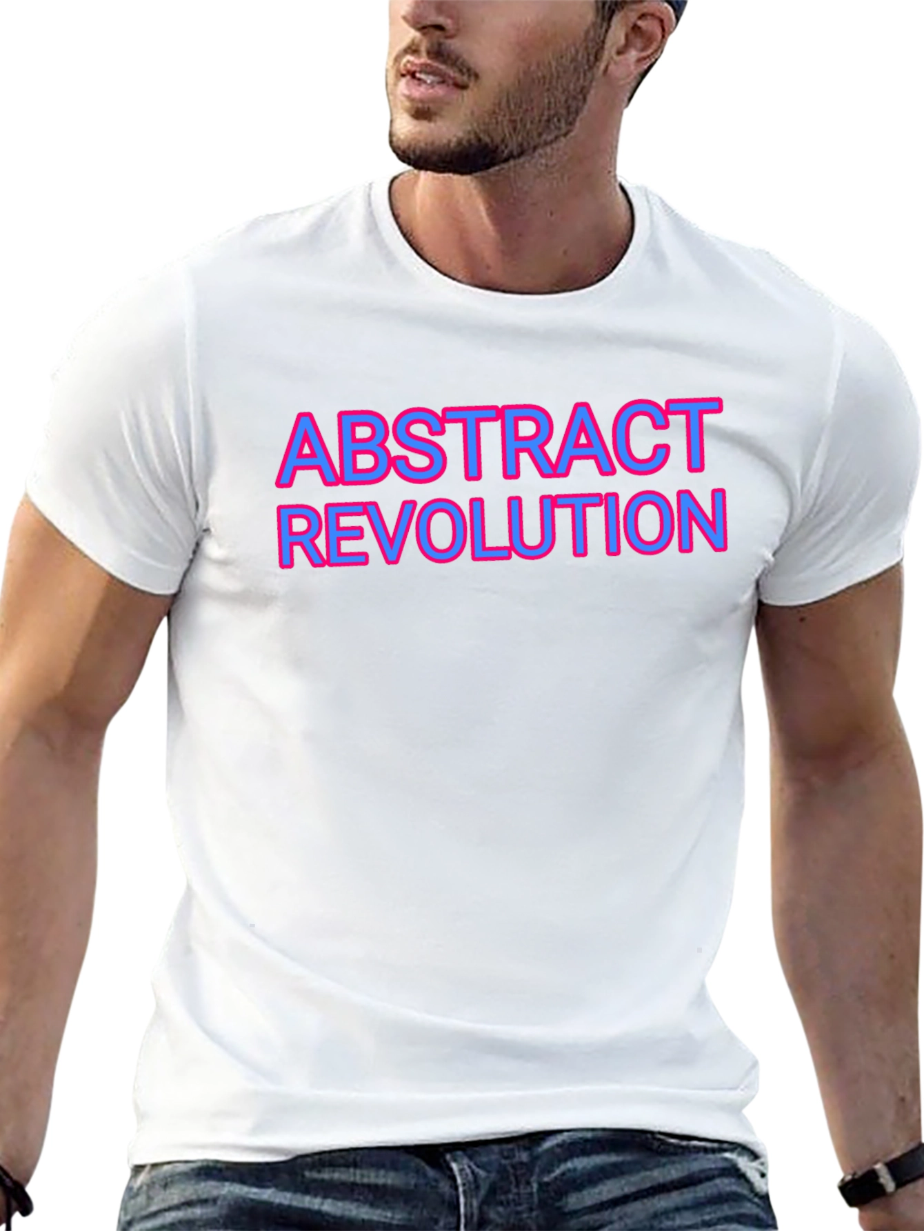 Abstract Revolution Graphic Tee - Black Cotton T-Shirt