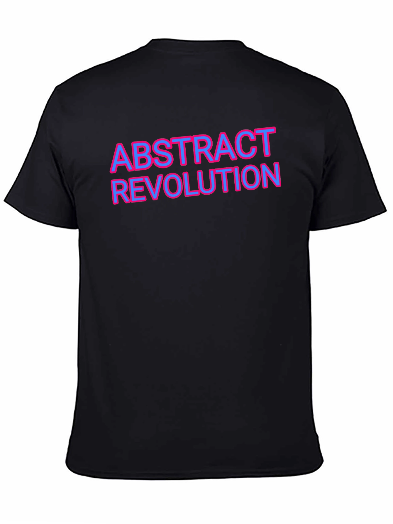 Abstract Revolution Graphic Tee - Black Cotton T-Shirt