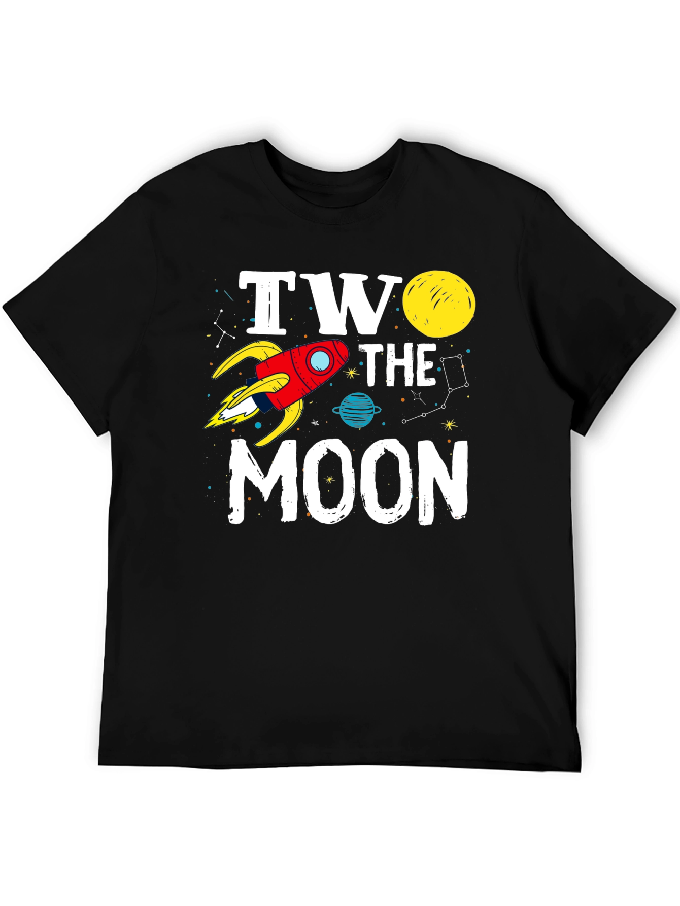 Two the Moon Birthday T-Shirt - Outer Space Theme