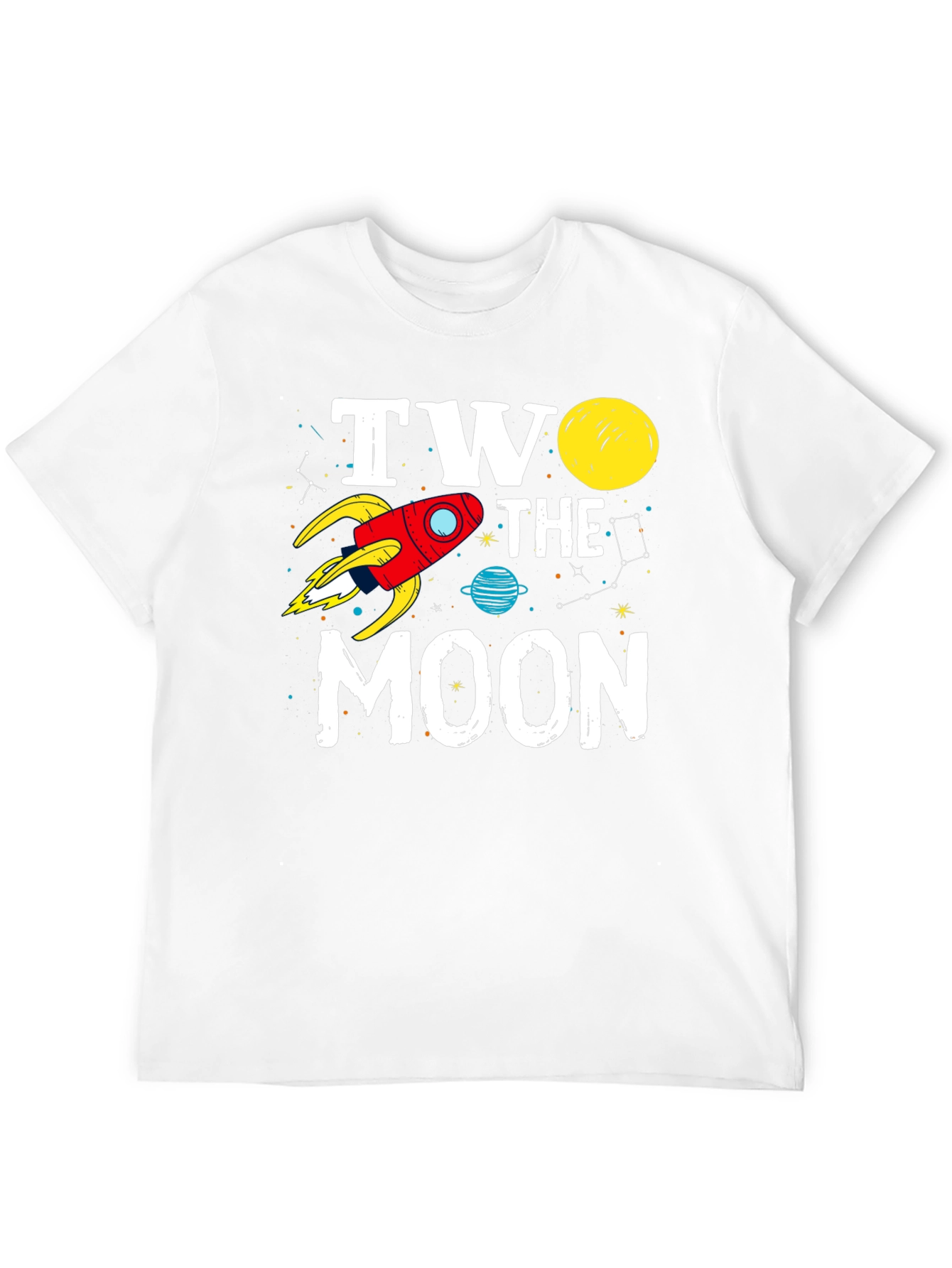 Two the Moon Birthday T-Shirt - Outer Space Theme