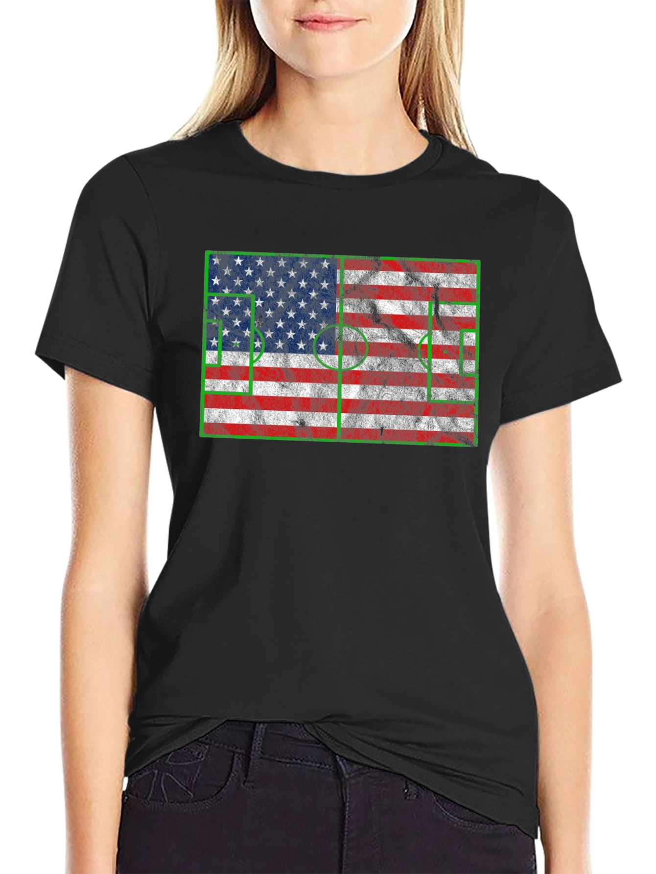American Flag Soccer T-Shirt