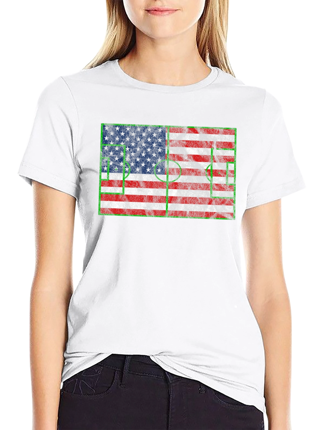 American Flag Soccer T-Shirt