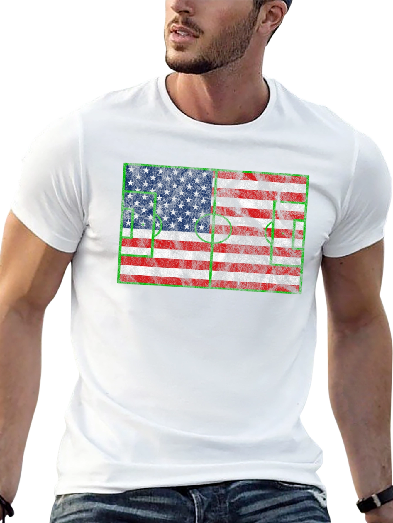 American Flag Soccer T-Shirt