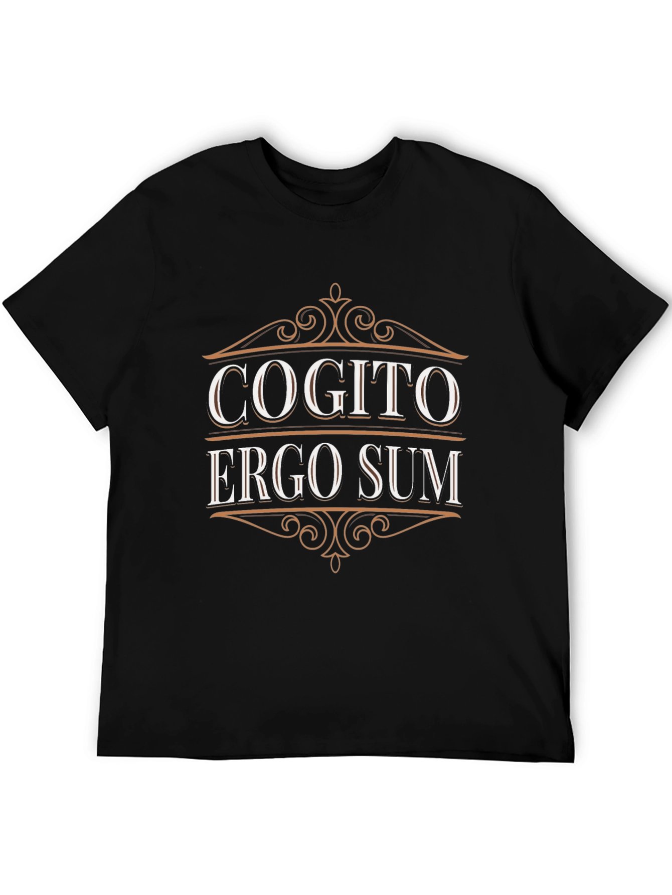 Cogito Ergo Sum Black T-Shirt - Philosophical Tee