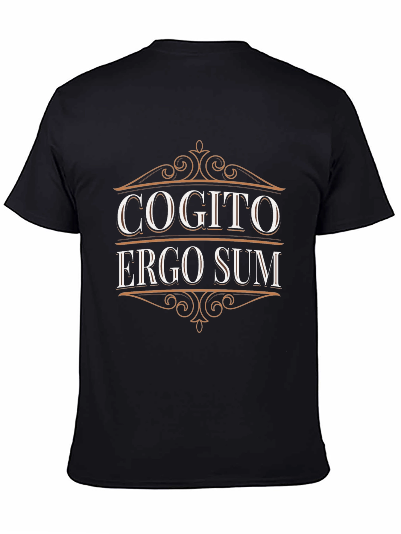 Cogito Ergo Sum Black T-Shirt - Philosophical Tee