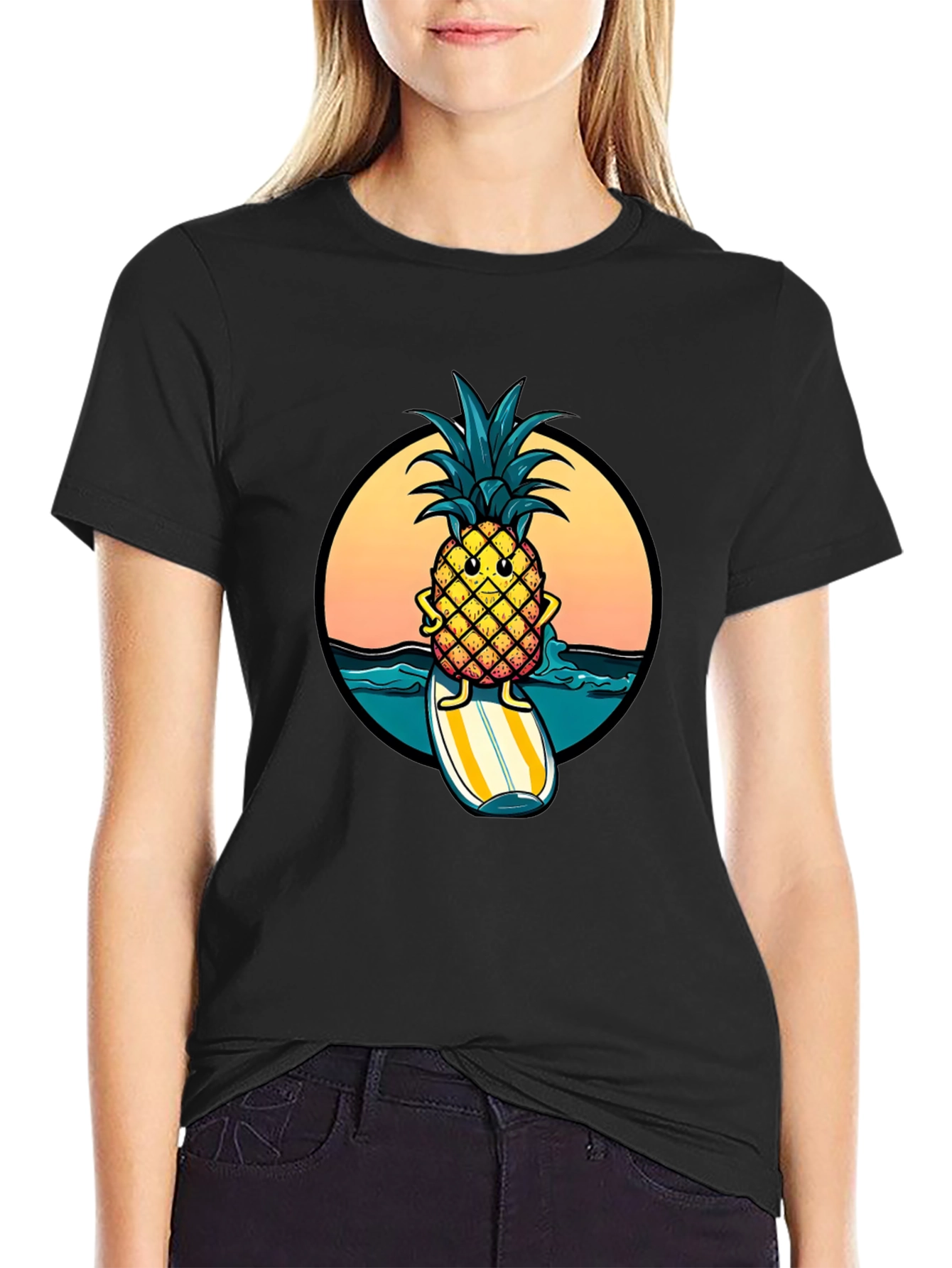 Surfing Pineapple Graphic Tee