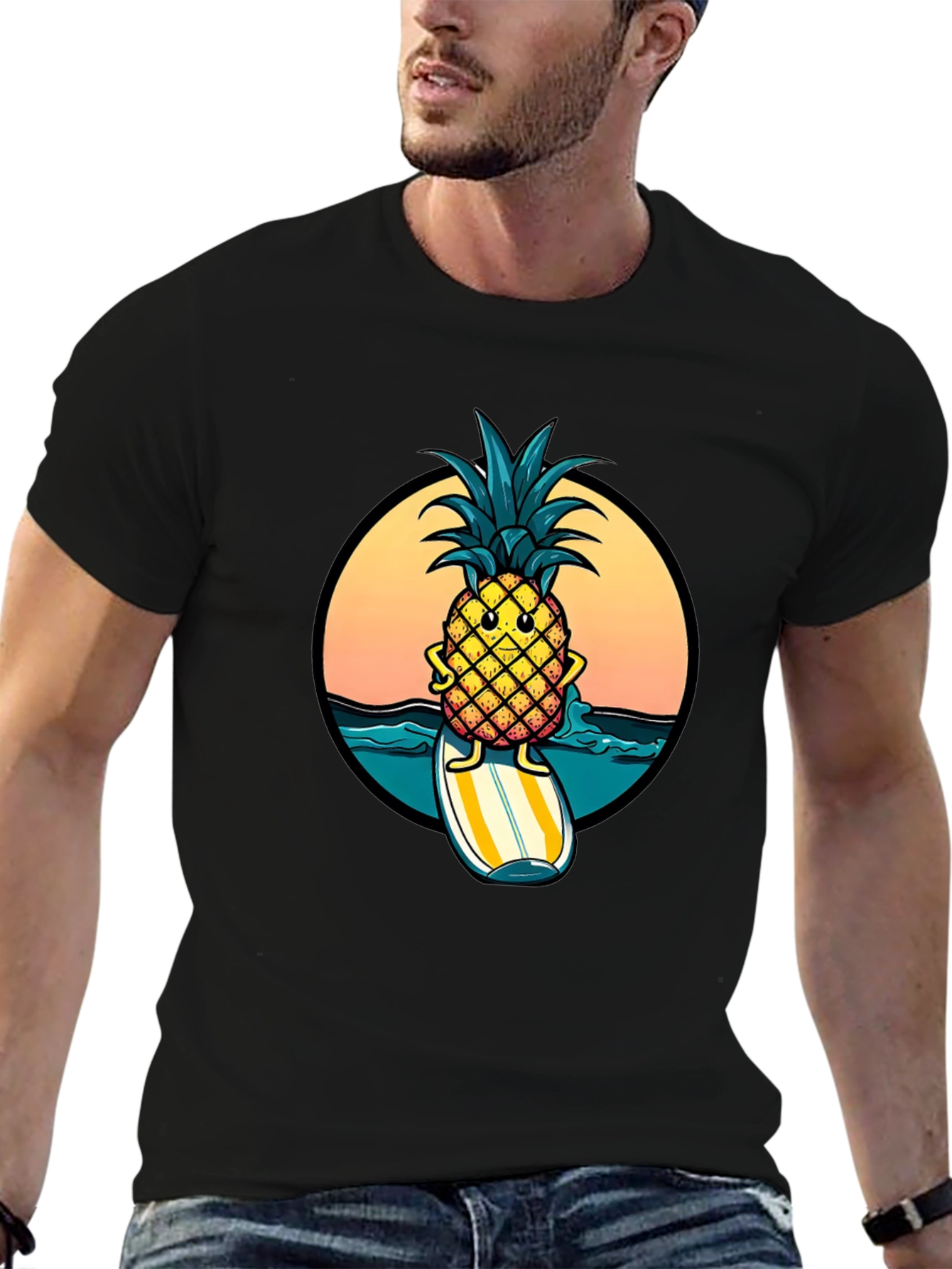 Surfing Pineapple Graphic Tee