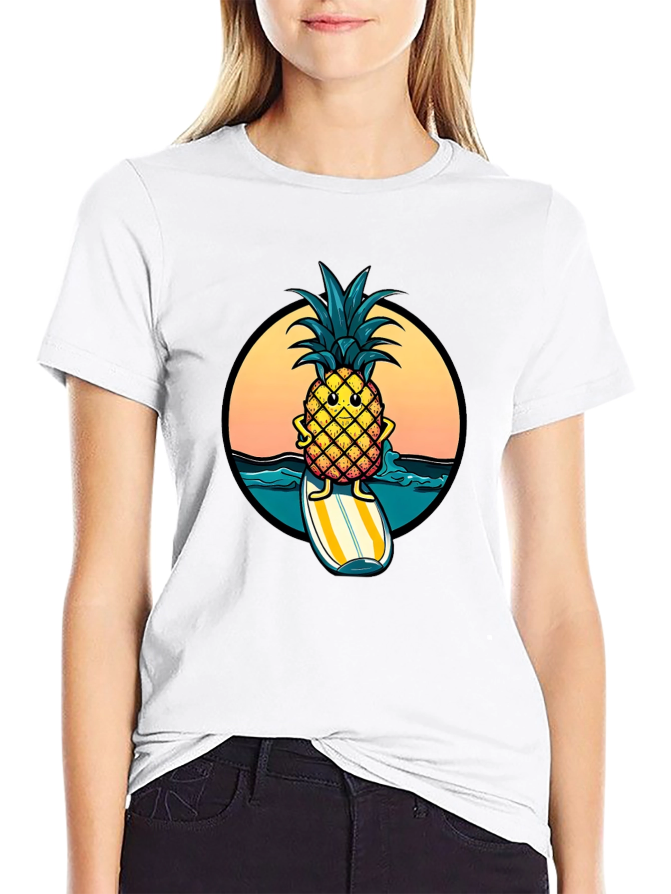 Surfing Pineapple Graphic Tee