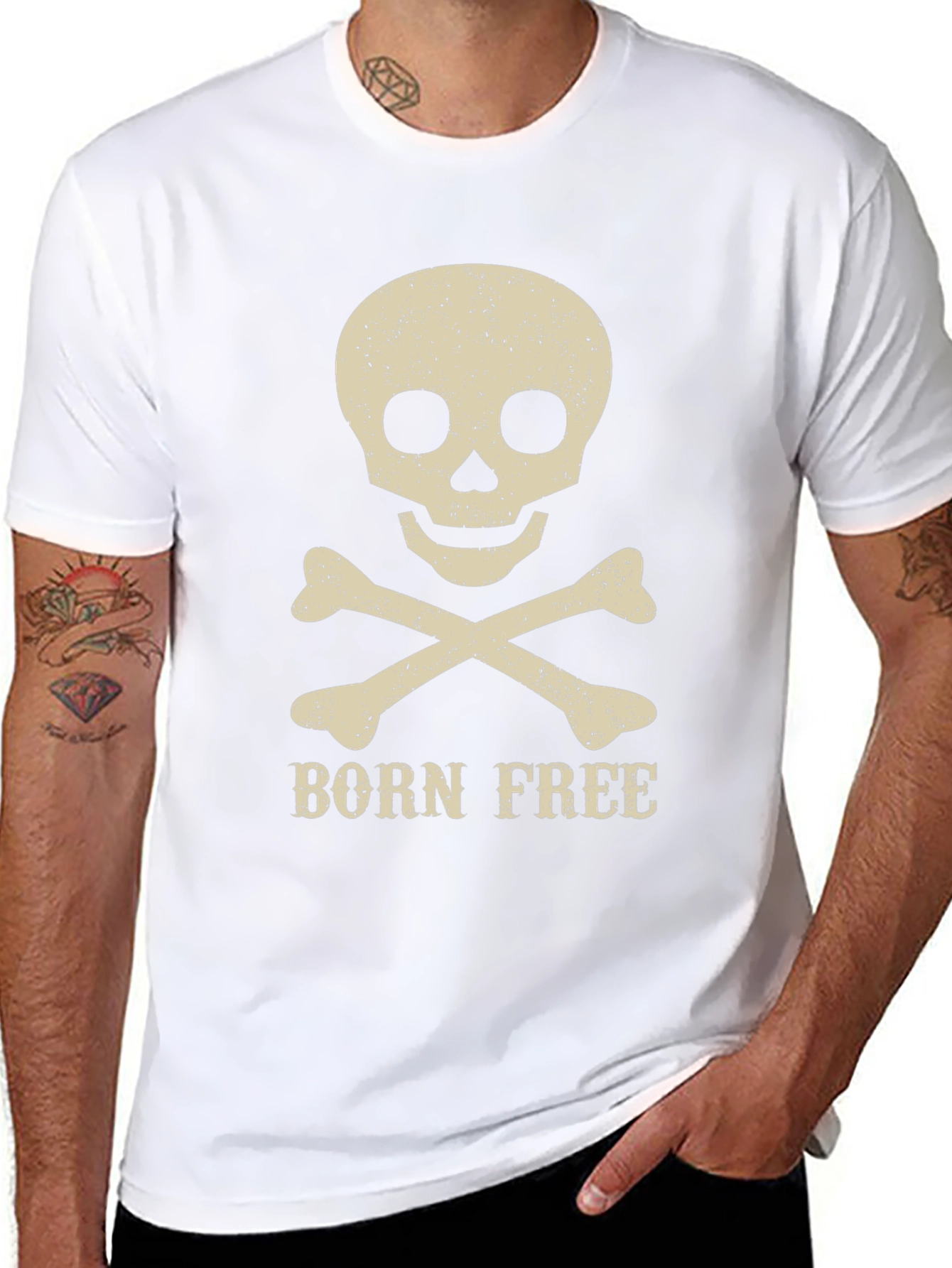 Born Free Skull & Crossbones Graphic T-Shirt