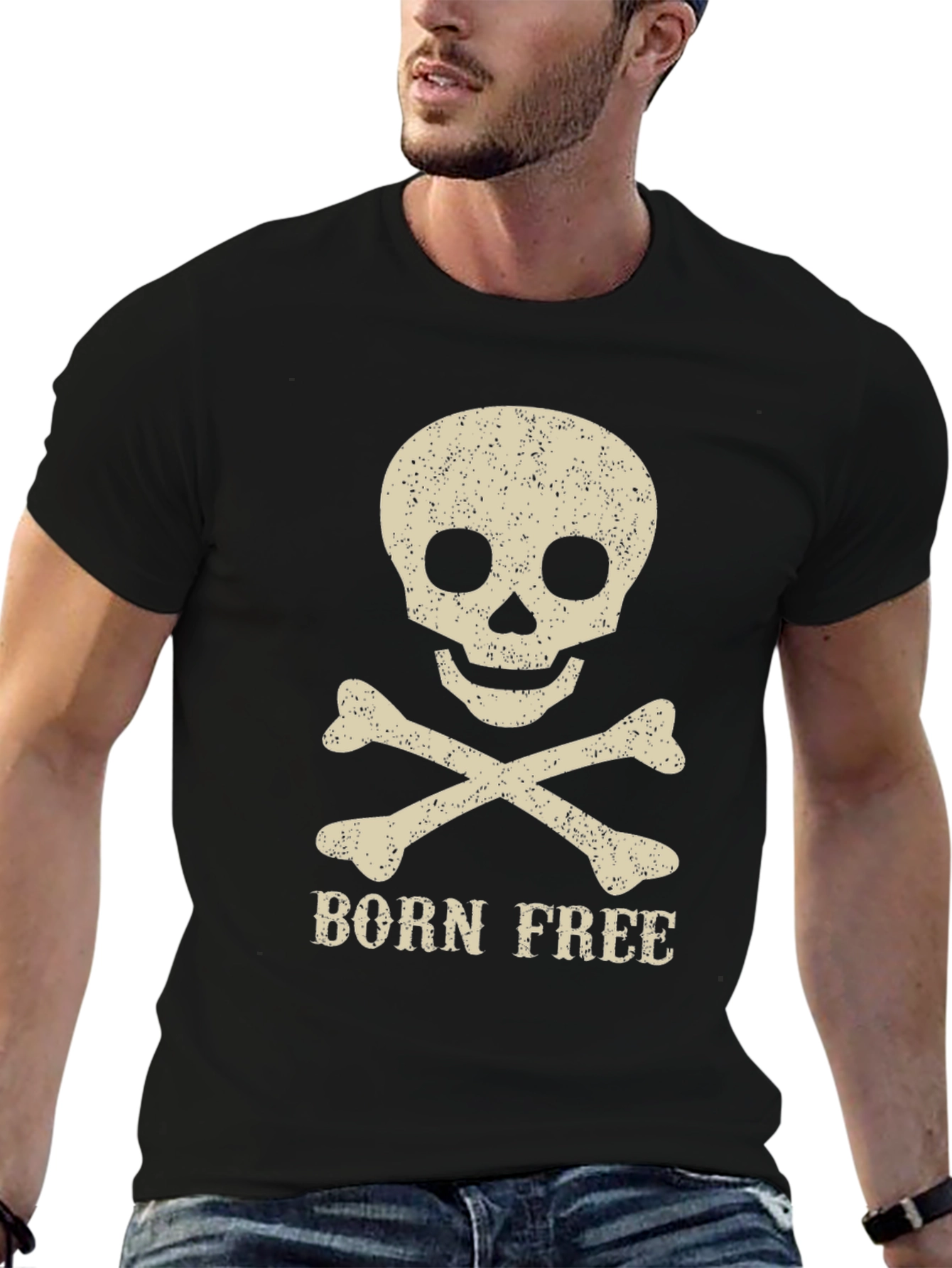 Born Free Skull & Crossbones Graphic T-Shirt