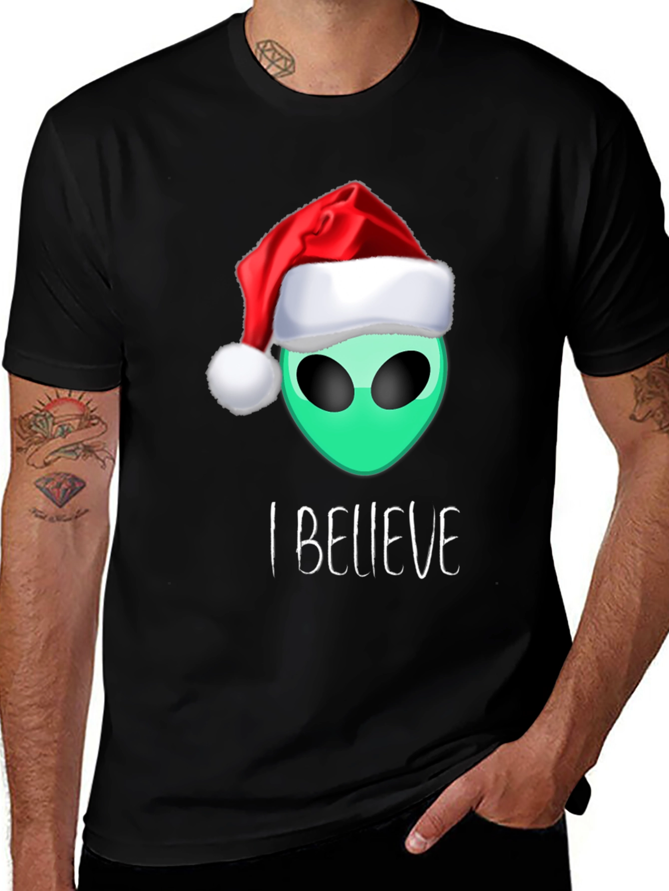 Alien Christmas T-Shirt: I Believe