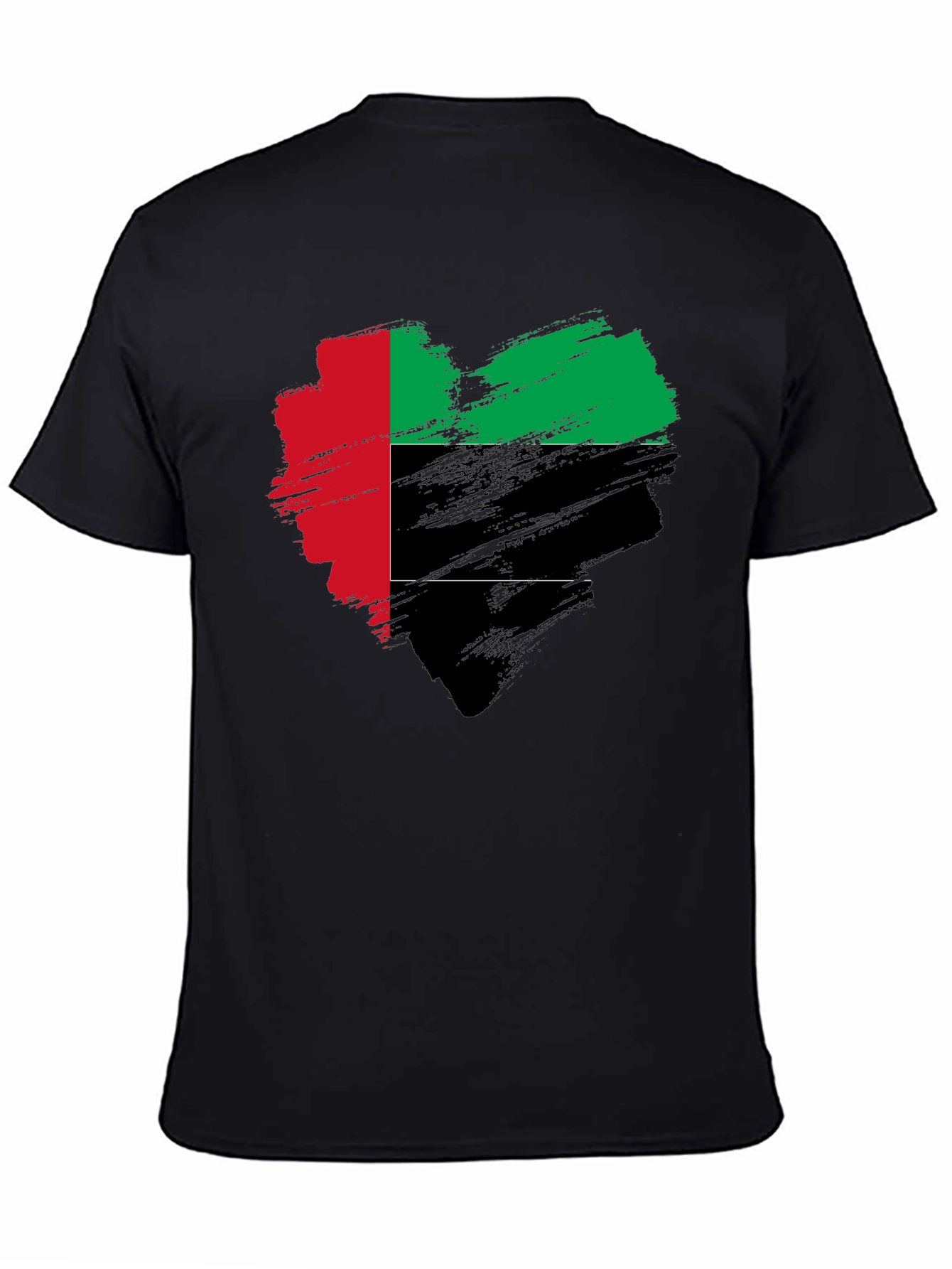 UAE Flag Heart Brushstroke T-Shirt