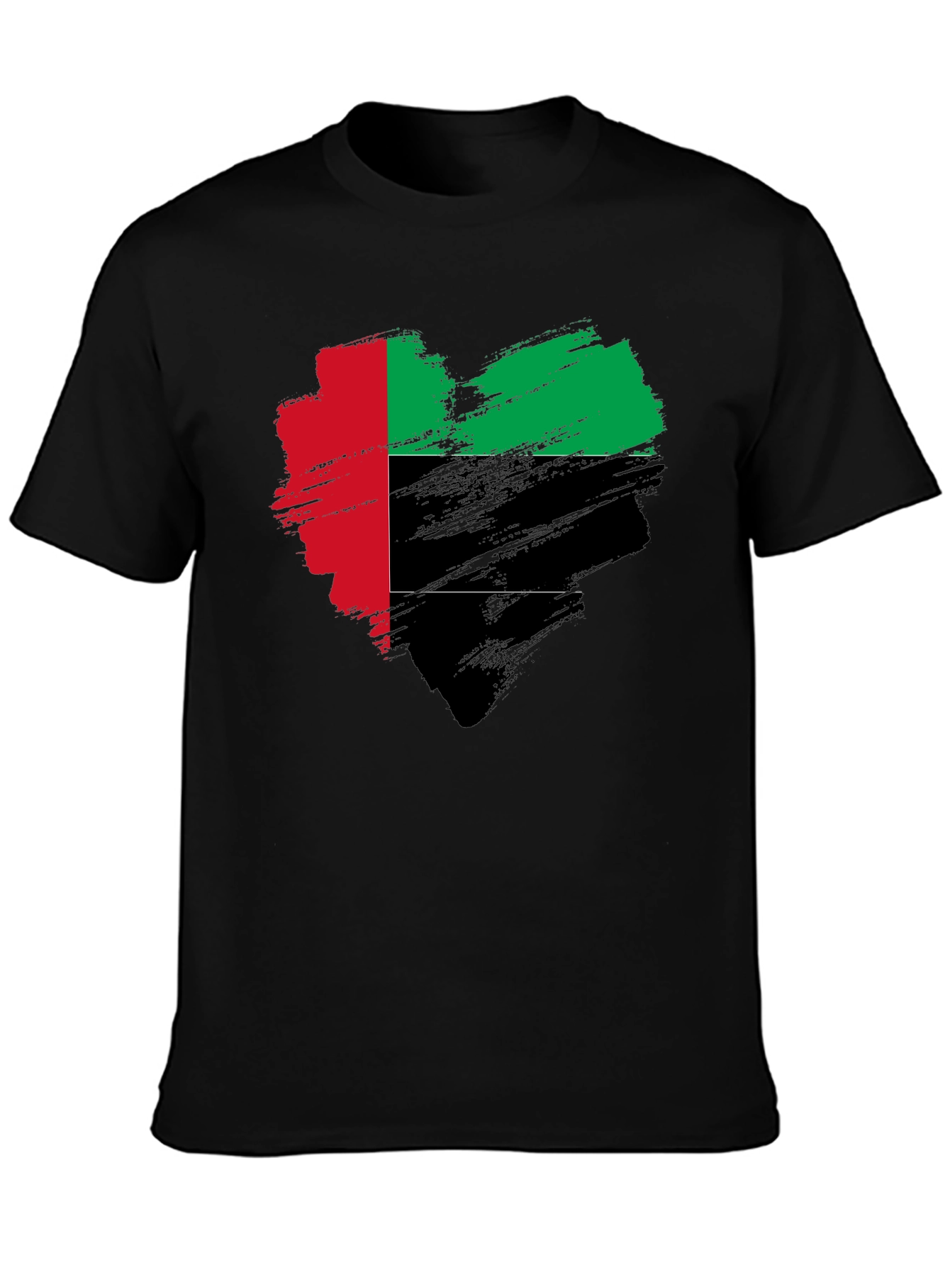 UAE Flag Heart Brushstroke T-Shirt