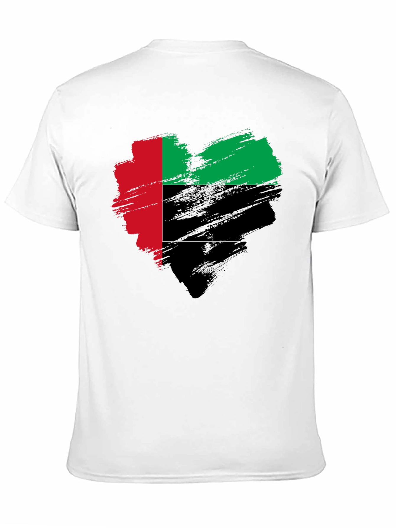 UAE Flag Heart Brushstroke T-Shirt