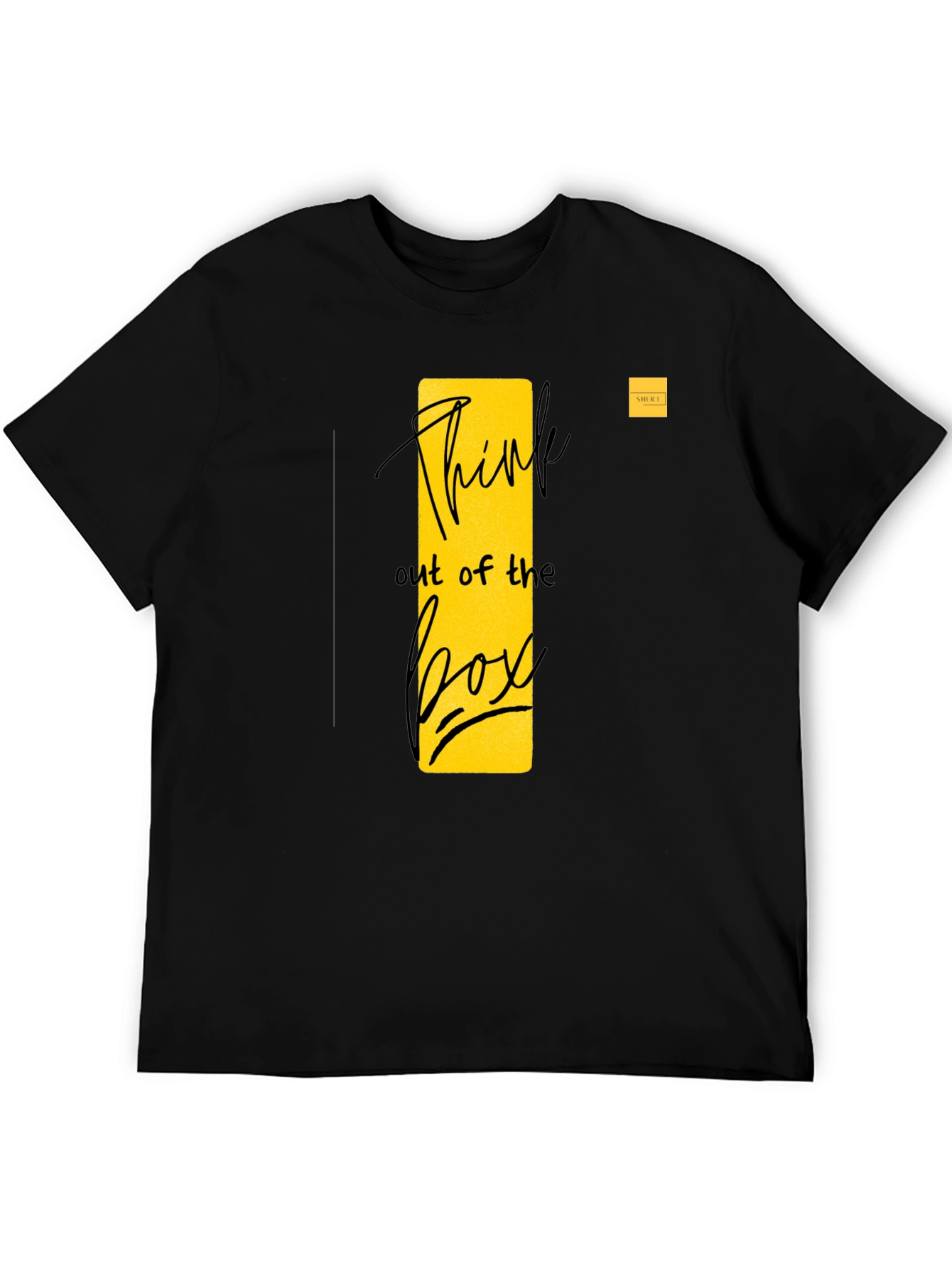 Think Outside the Box Black Graphic Tee