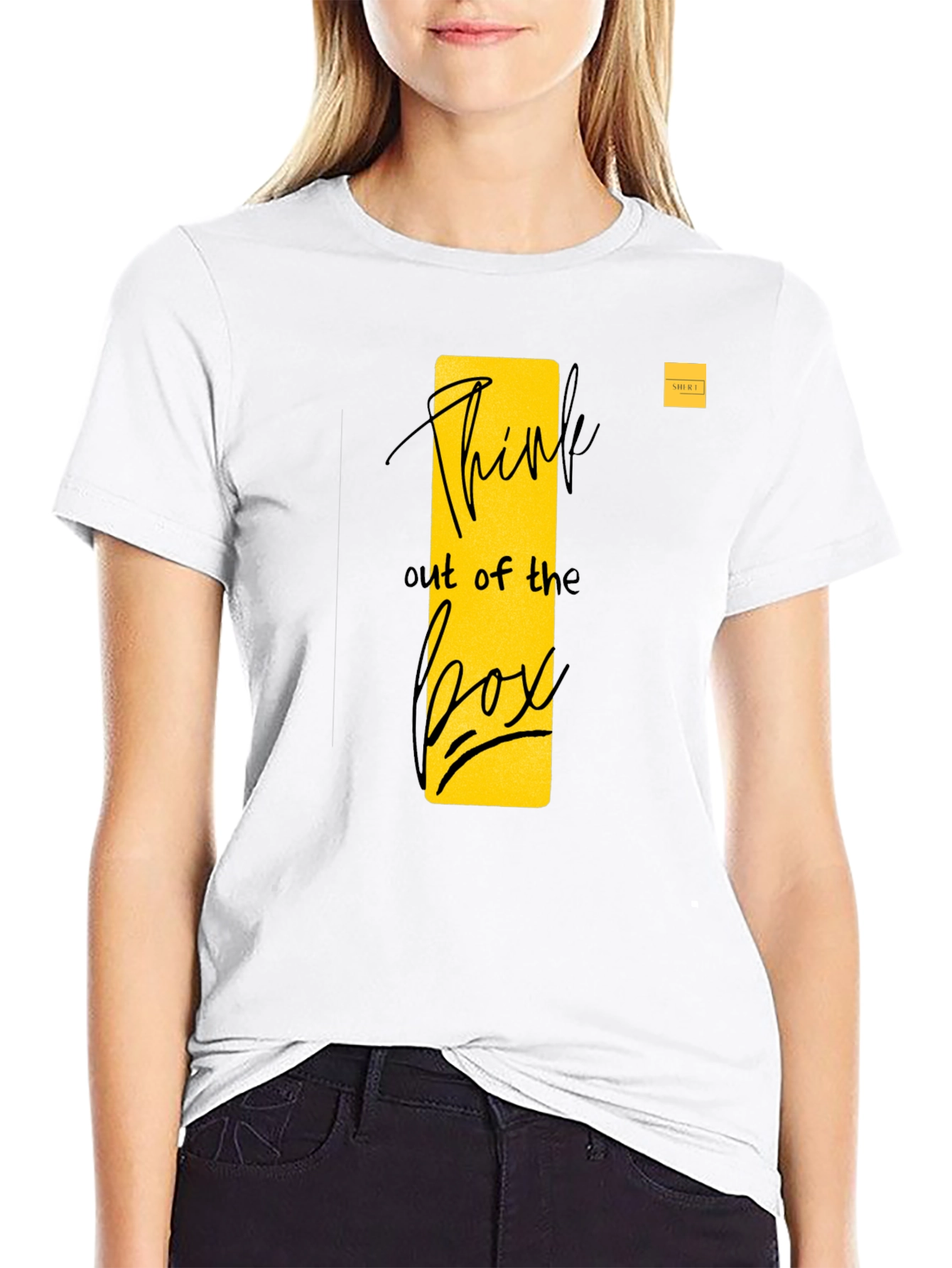 Think Outside the Box Black Graphic Tee