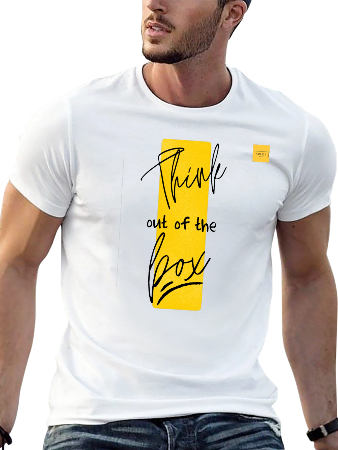 Think Outside the Box Black Graphic Tee