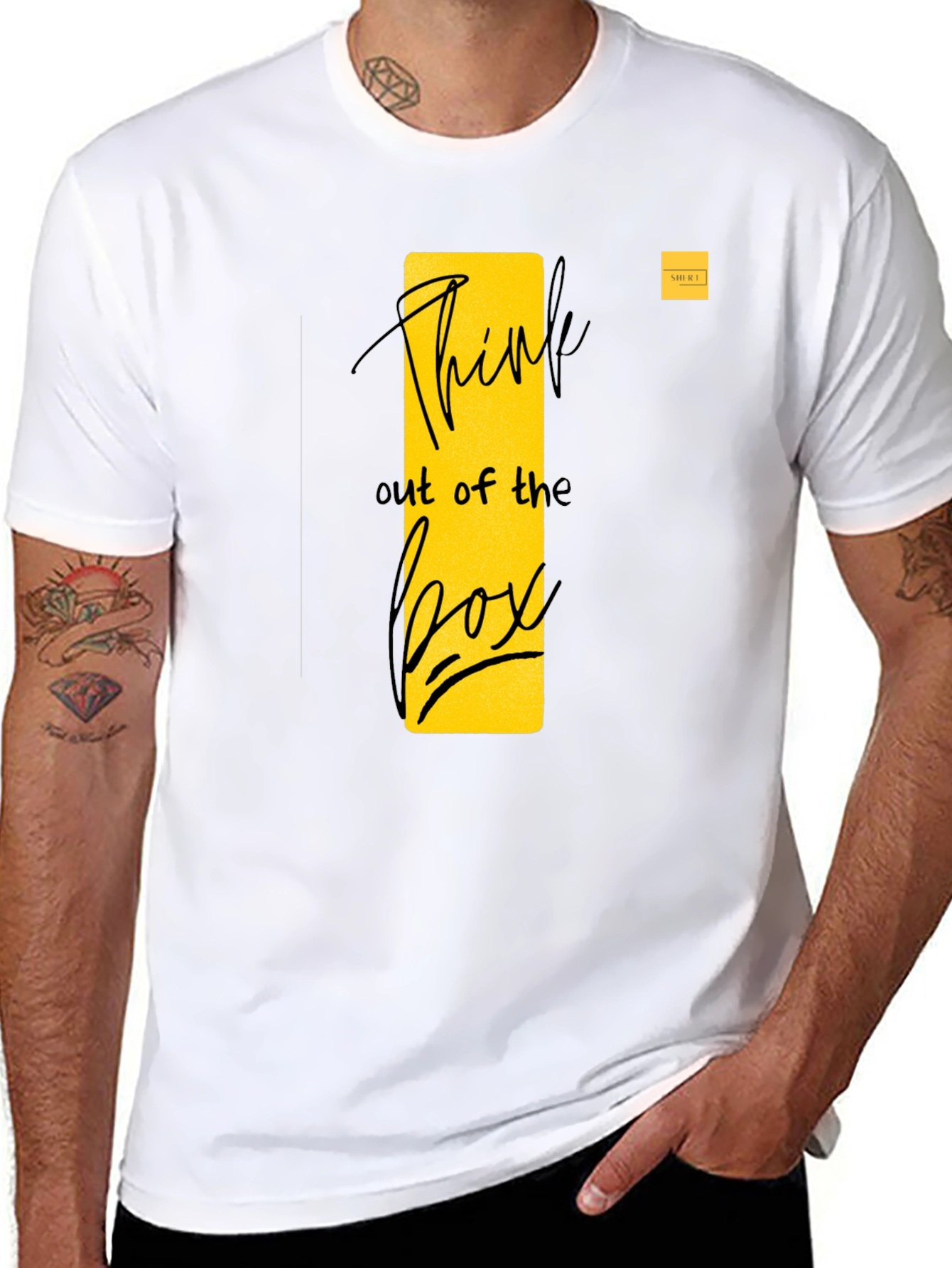 Think Outside the Box Black Graphic Tee