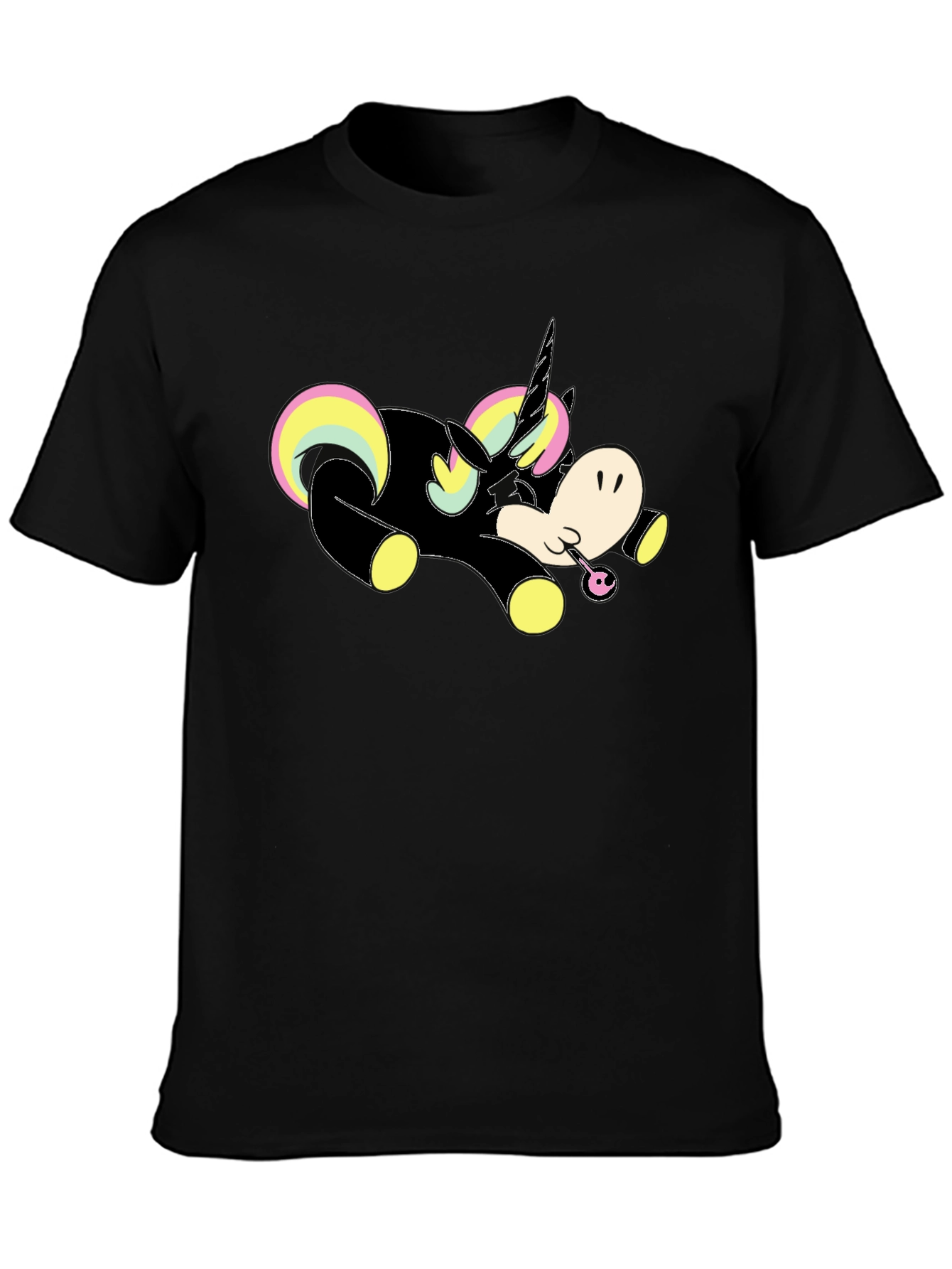 Unicorn Black T-Shirt Graphic Tee