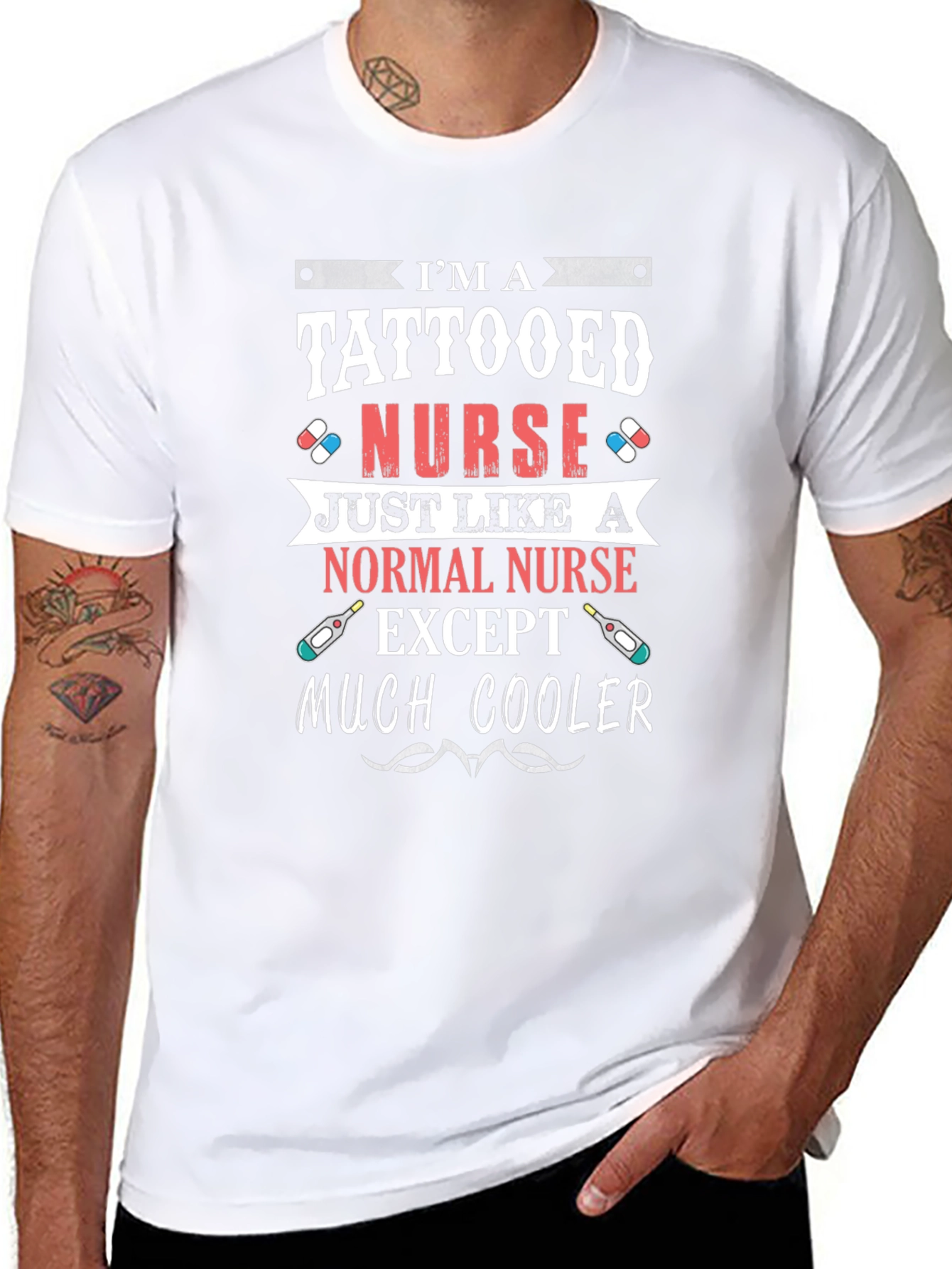 Tattooed Nurse Graphic T-Shirt - Cool & Unique!
