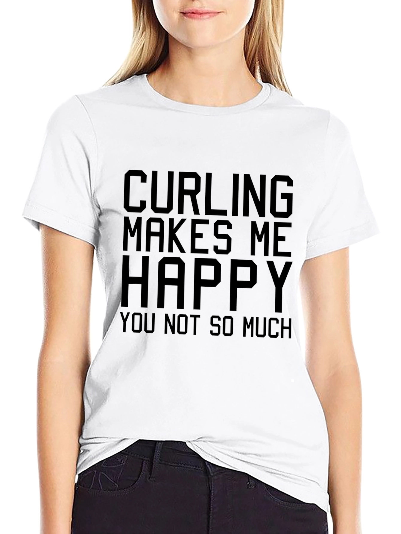 Curling Makes Me Happy T-Shirt