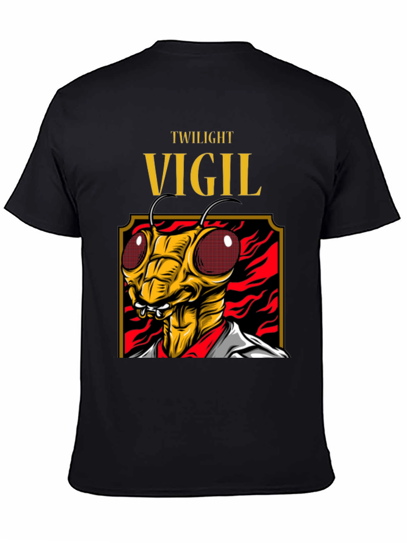 Twilight Vigil Insect Graphic Tee - Black