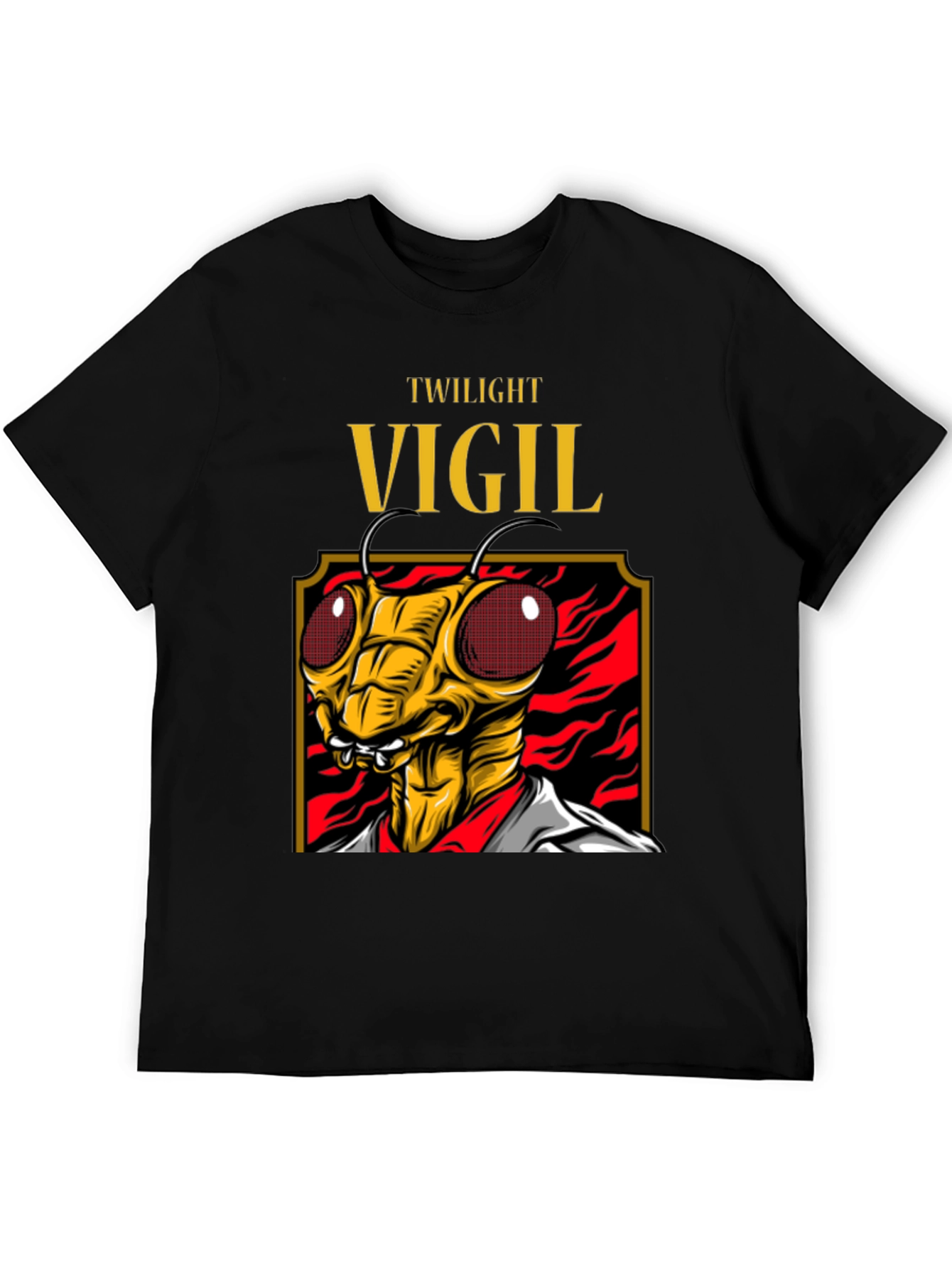Twilight Vigil Insect Graphic Tee - Black