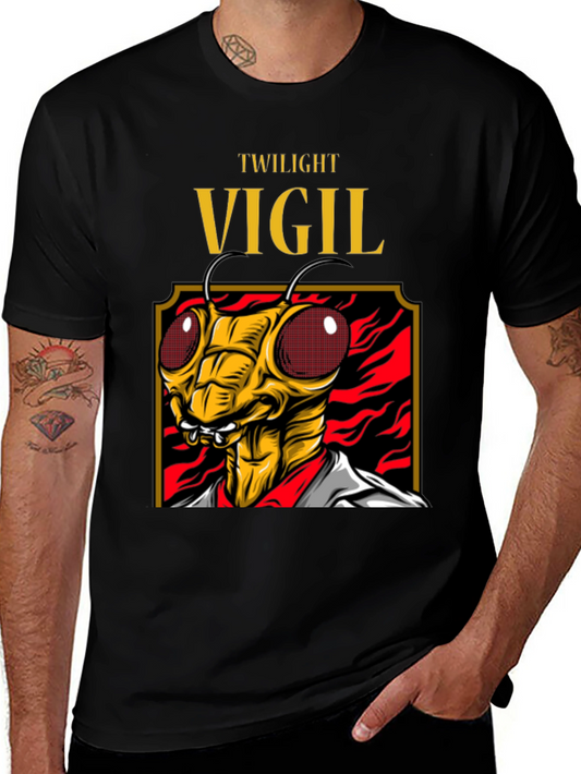Twilight Vigil Insect Graphic Tee - Black