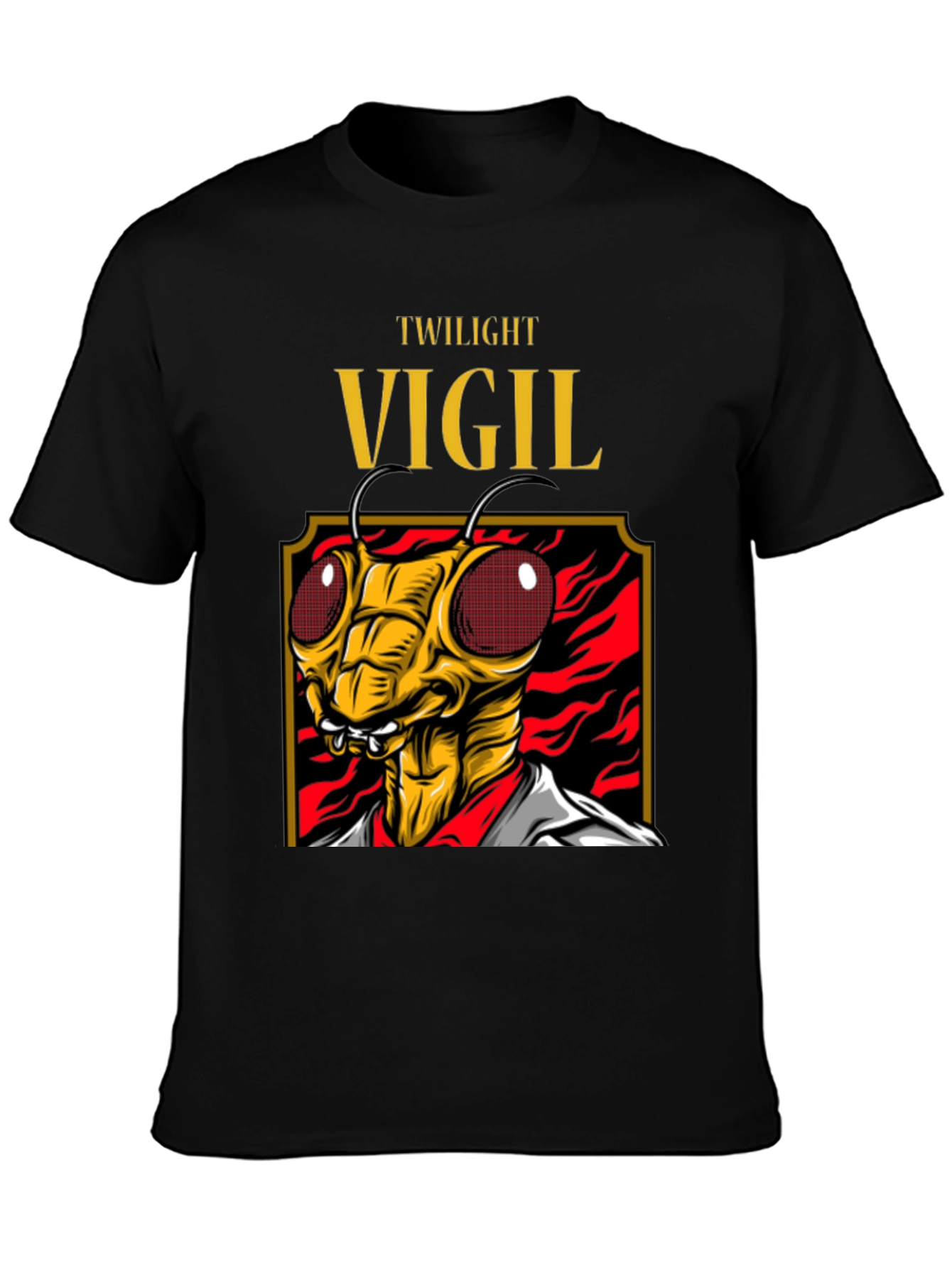 Twilight Vigil Insect Graphic Tee - Black