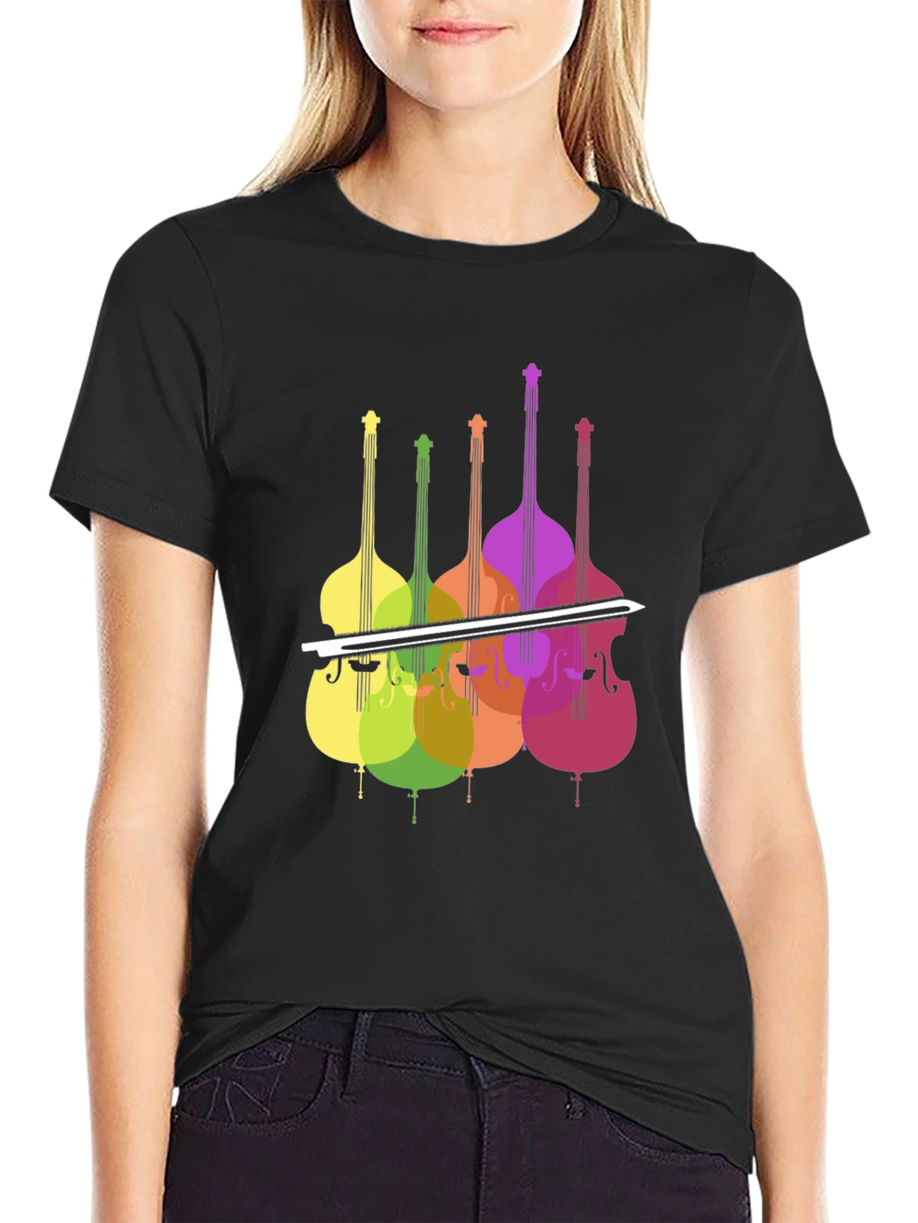 Colorful Bass Viol T-Shirt