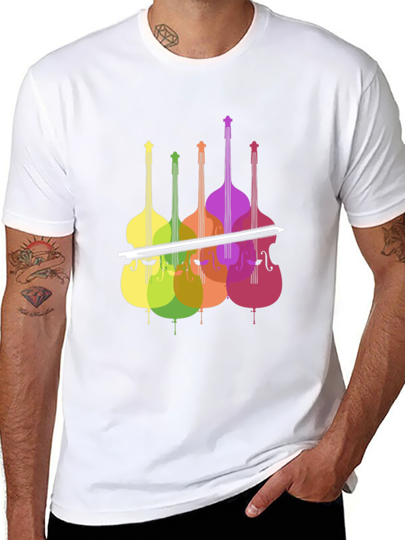 Colorful Bass Viol T-Shirt
