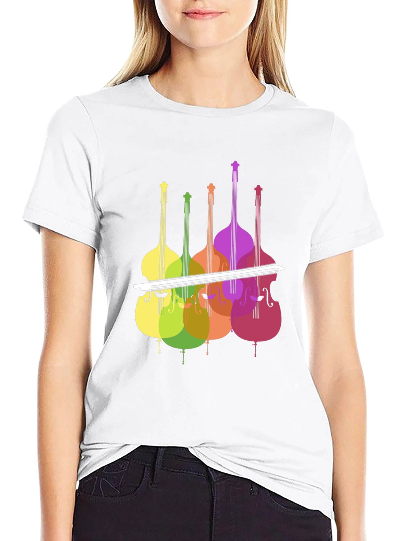 Colorful Bass Viol T-Shirt