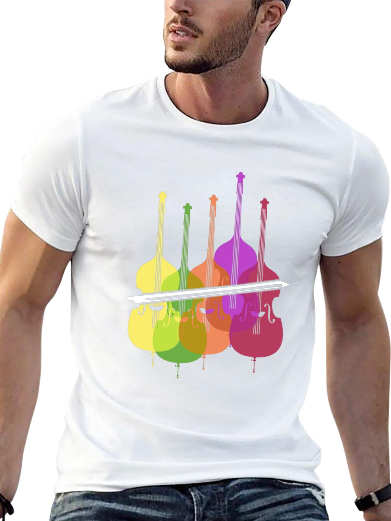 Colorful Bass Viol T-Shirt