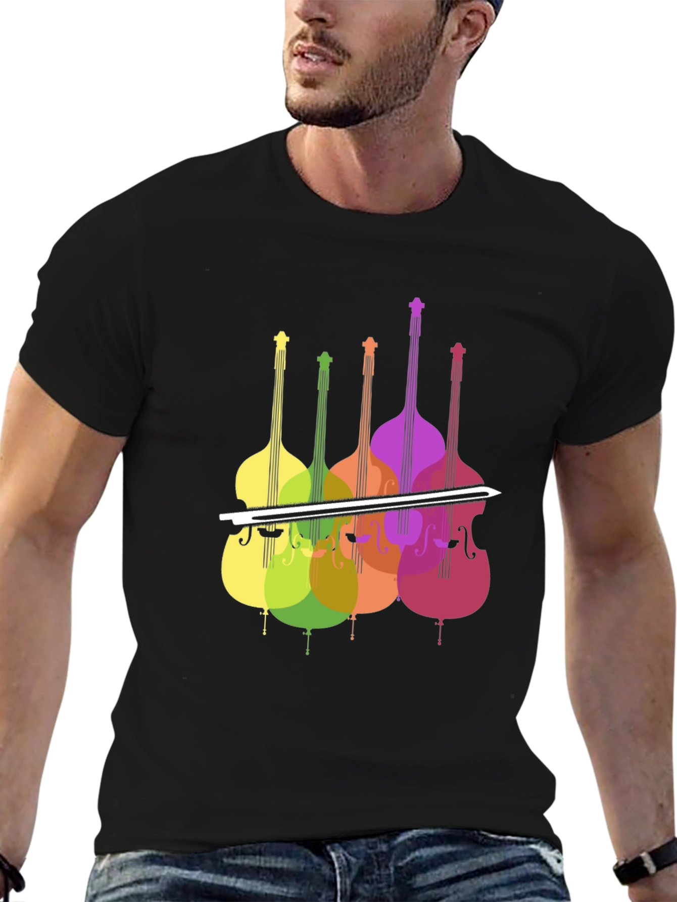 Colorful Bass Viol T-Shirt