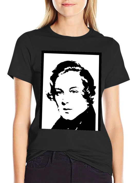 Black T-Shirt with Historical Portrait