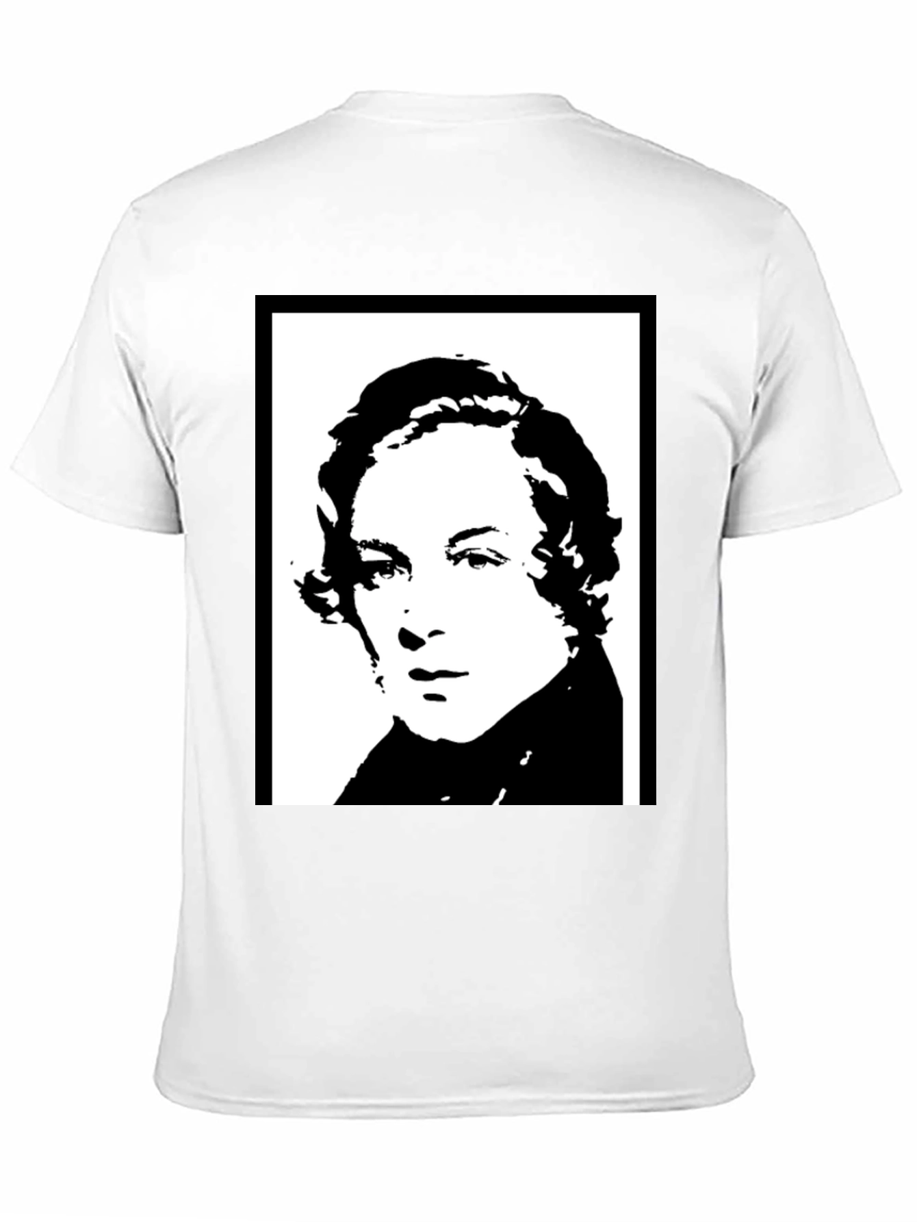 Black T-Shirt with Historical Portrait